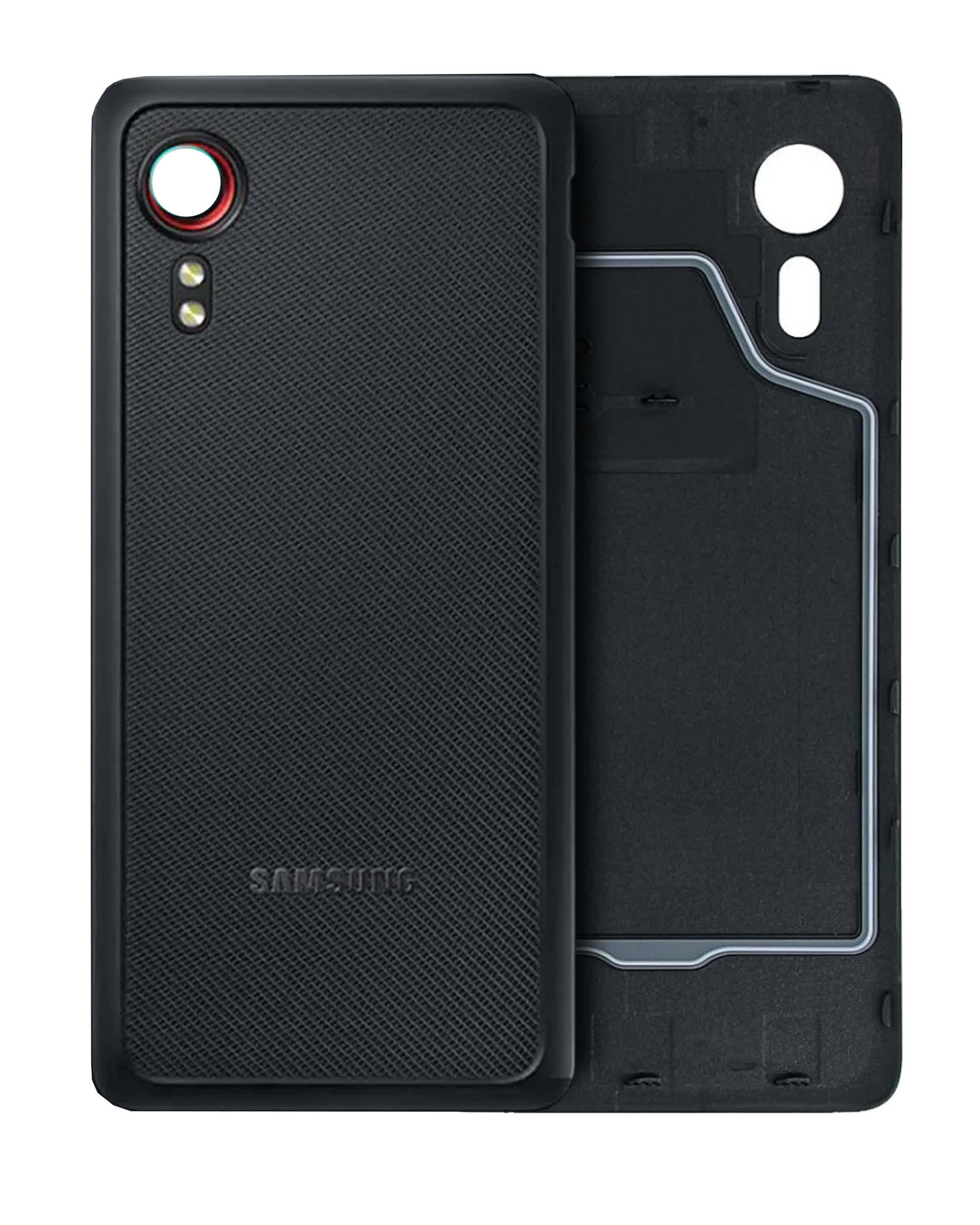 Rückdeckelglas mit Kameraglas für Samsung Galaxy Xcover 5 (Service Pack) (Black (Schwarz))