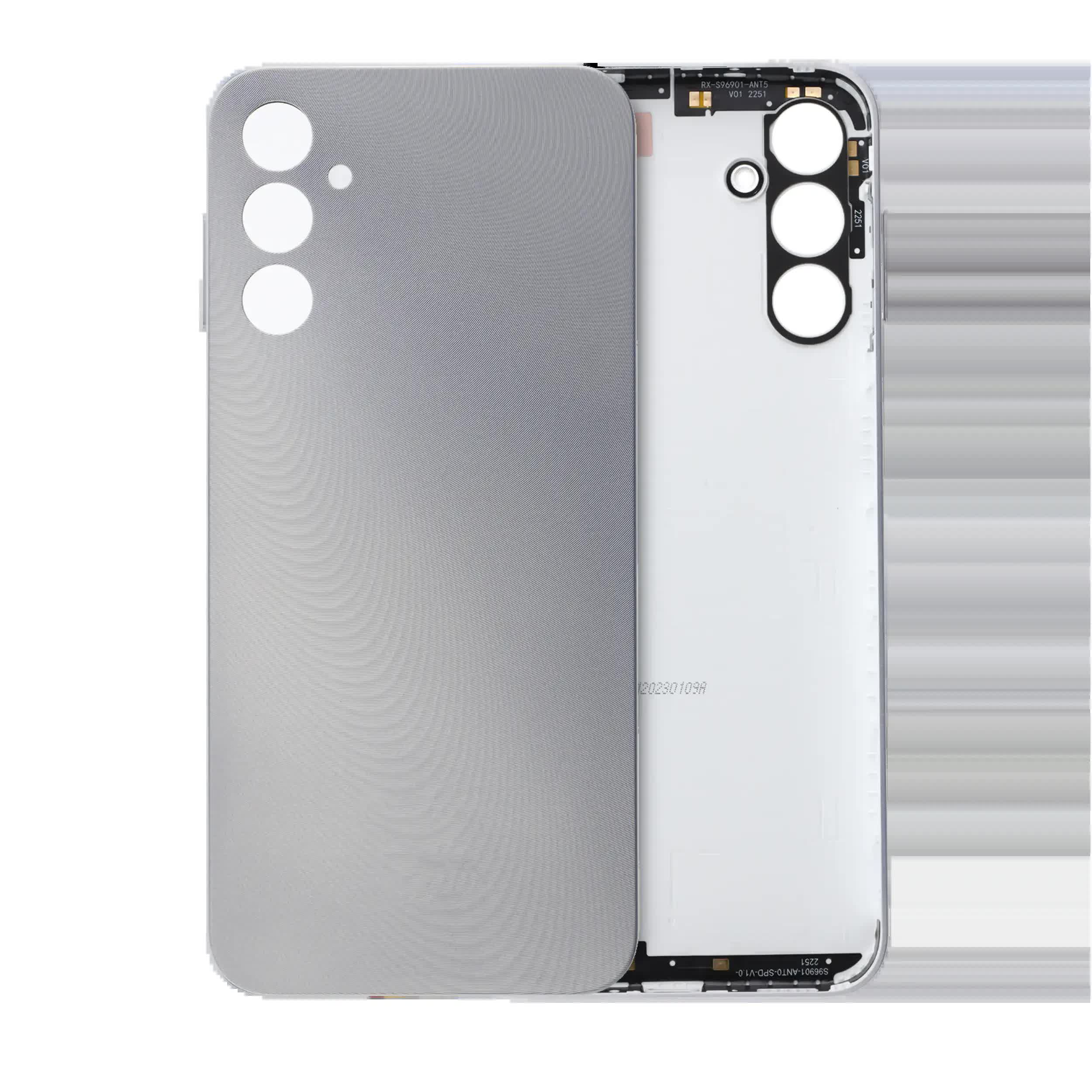 Rückdeckelglas für Samsung Galaxy A14 5G (A146 / 2023) (Service Pack) (Silver (Silber))