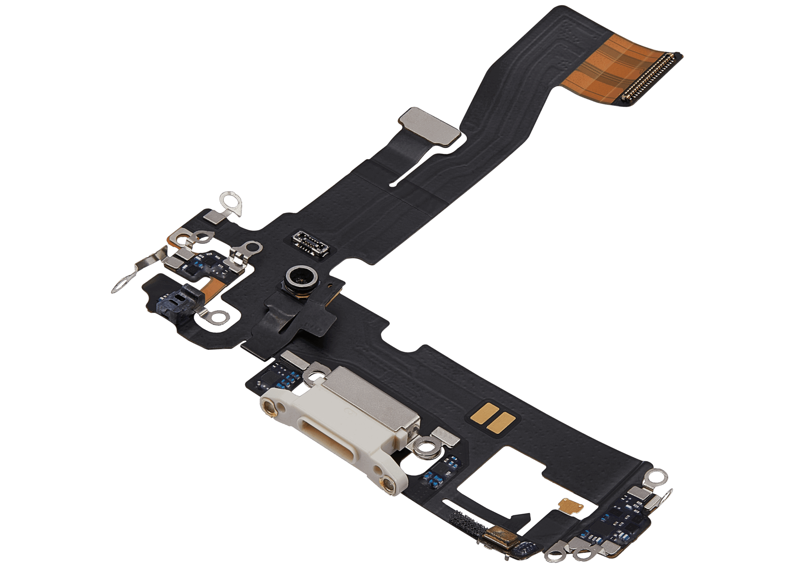 Ladebuchse Flexkabel für iPhone 12 (ausgebautes Originalteil) (White (Weiß)) – Bild 4
