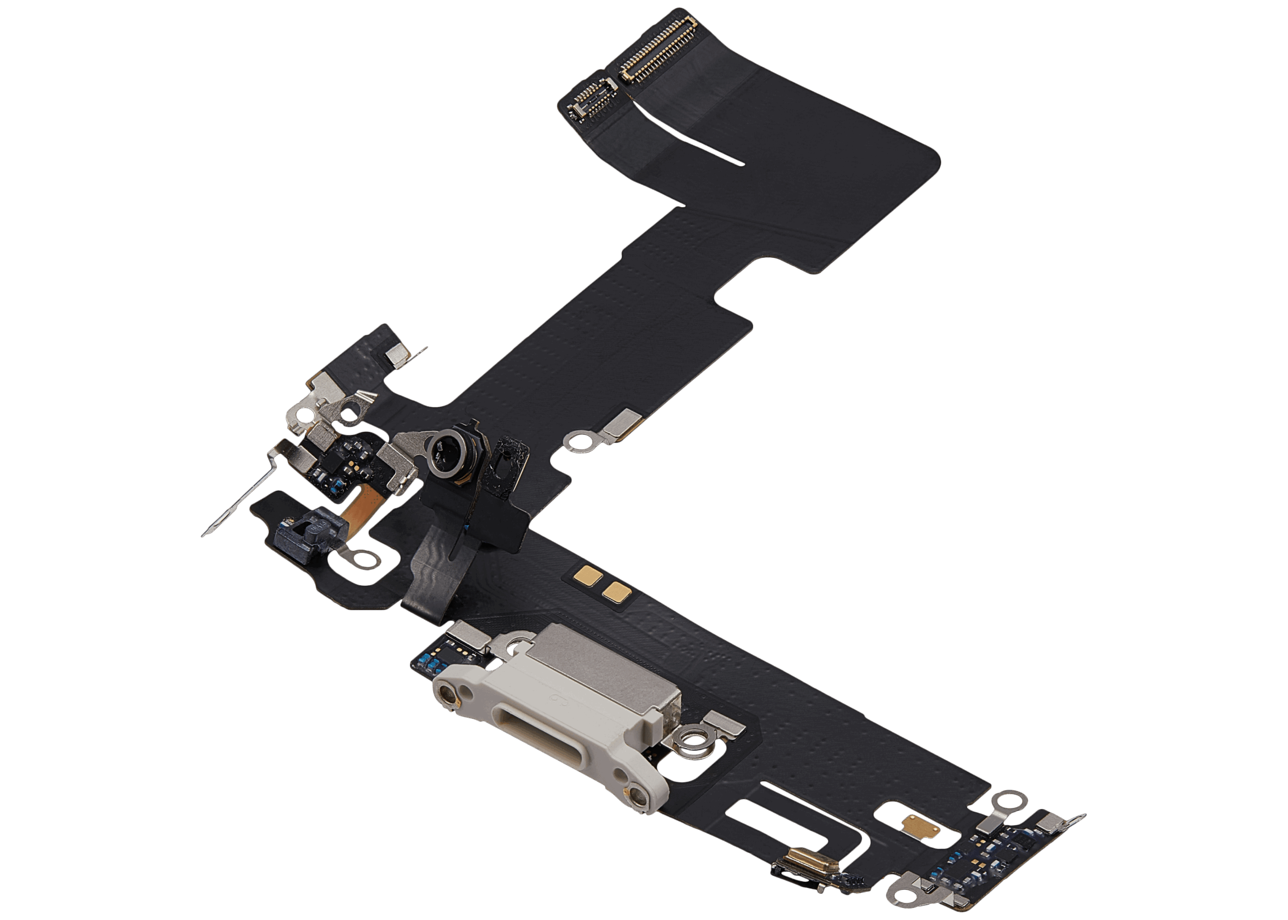 Ladebuchse Flexkabel für iPhone 13 (ausgebautes Originalteil) (Starlight) – Bild 4