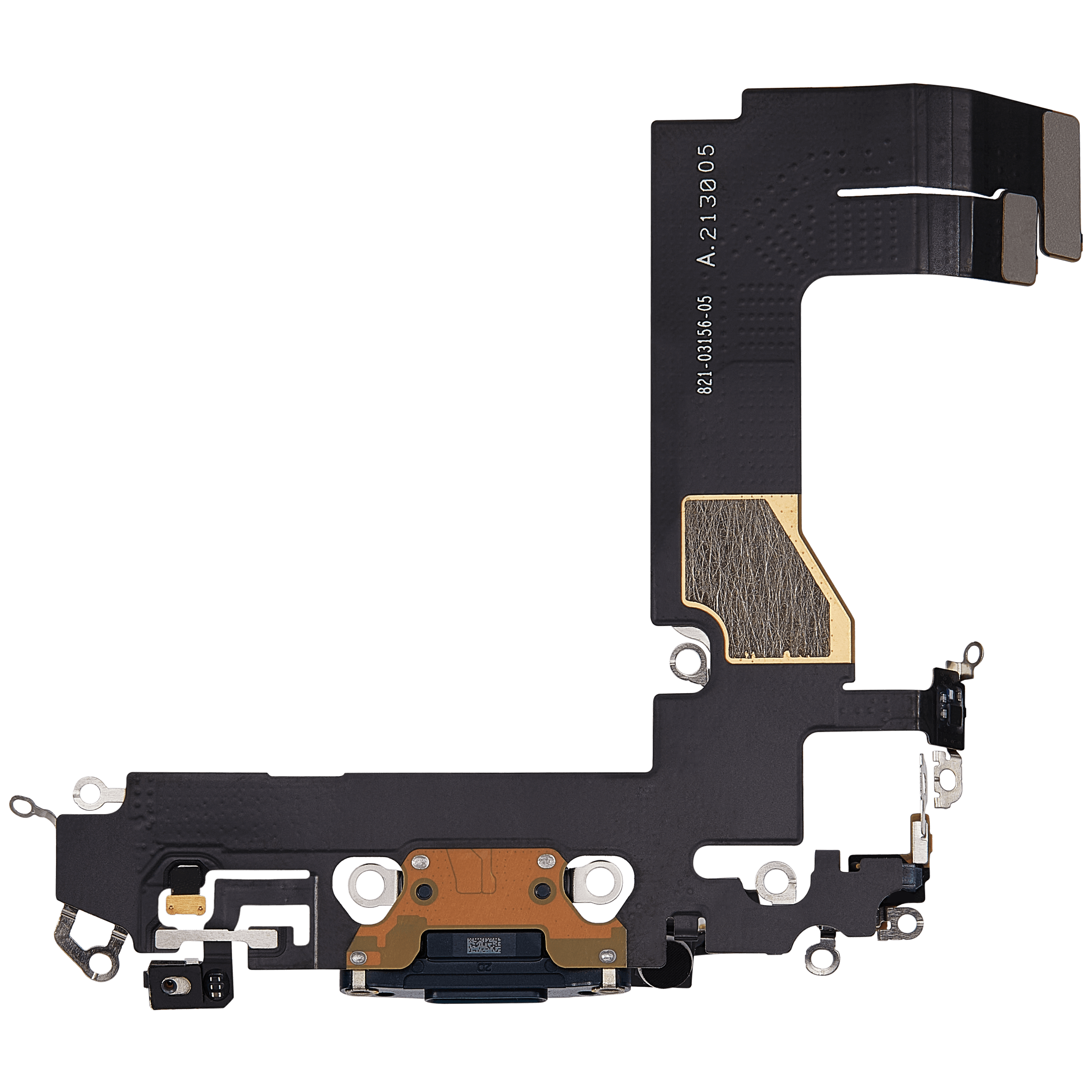 Ladebuchse Flexkabel für iPhone 13 Mini (ausgebautes Originalteil) (Midnight) – Bild 3