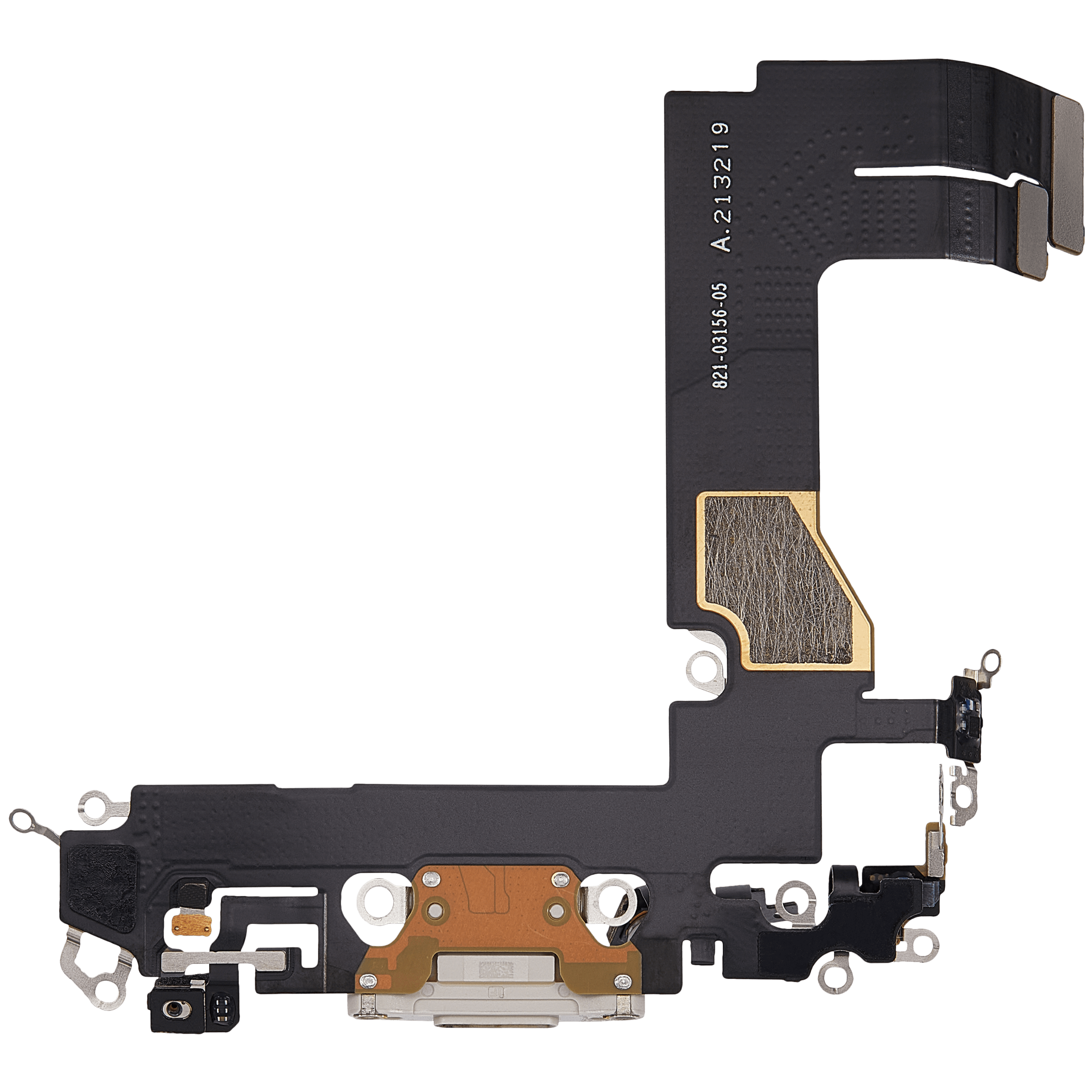 Ladebuchse Flexkabel für iPhone 13 Mini (ausgebautes Originalteil) (Starlight) – Bild 3