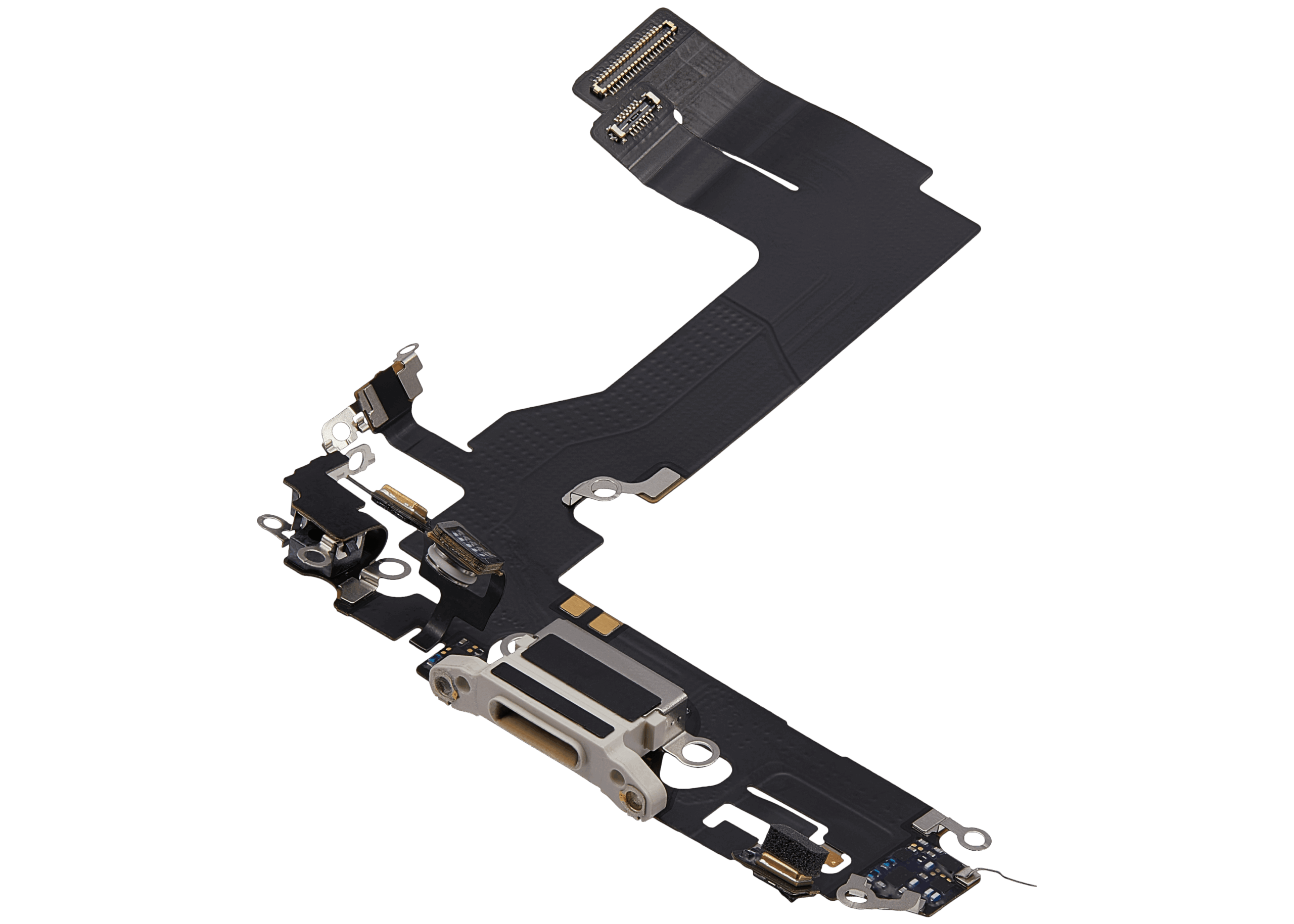 Ladebuchse Flexkabel für iPhone 13 Mini (ausgebautes Originalteil) (Starlight) – Bild 4