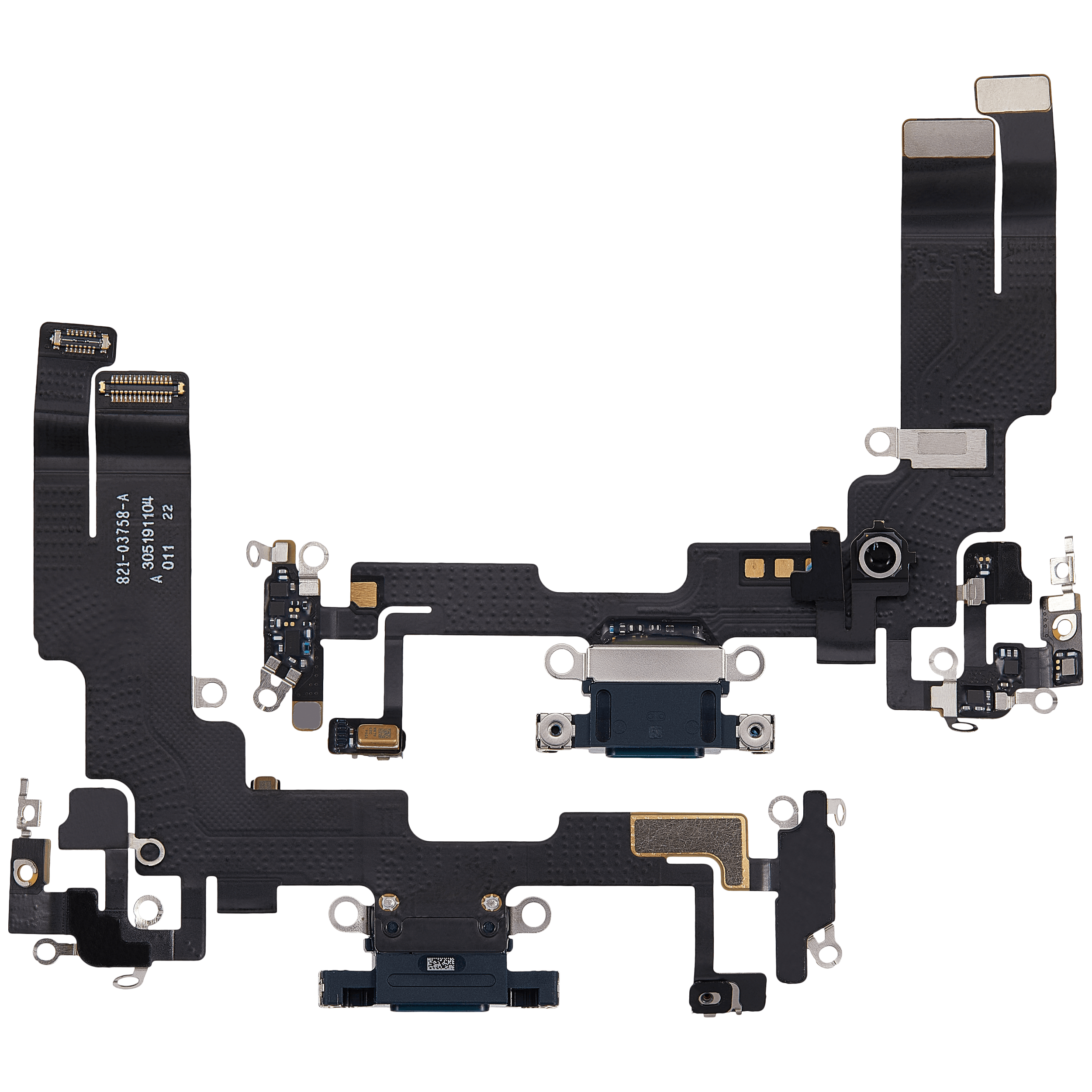 Ladebuchse Flexkabel für iPhone 14 (ausgebautes Originalteil) (Midnight) – Bild 2
