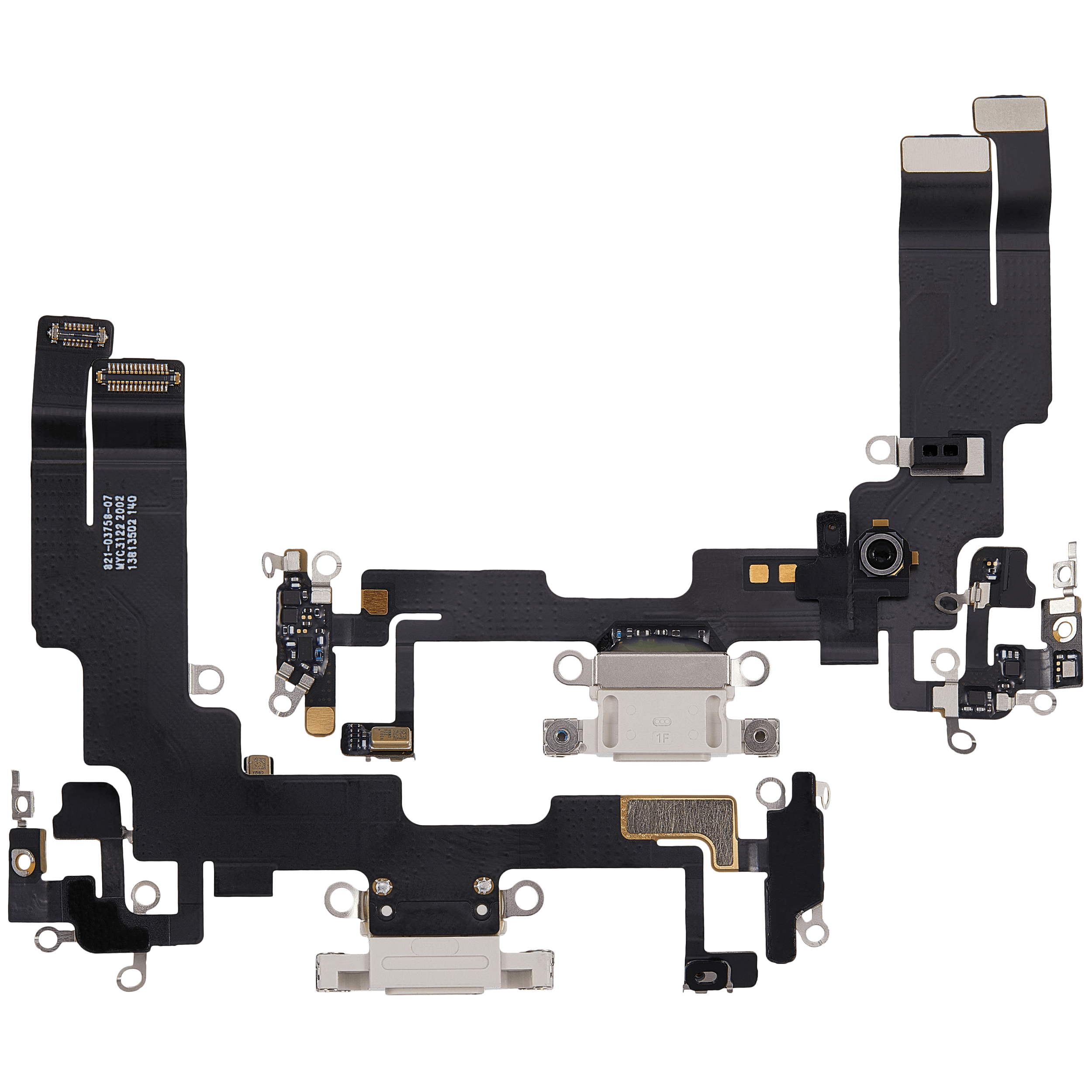 Ladebuchse Flexkabel für iPhone 14 (ausgebautes Originalteil) (Starlight) – Bild 2