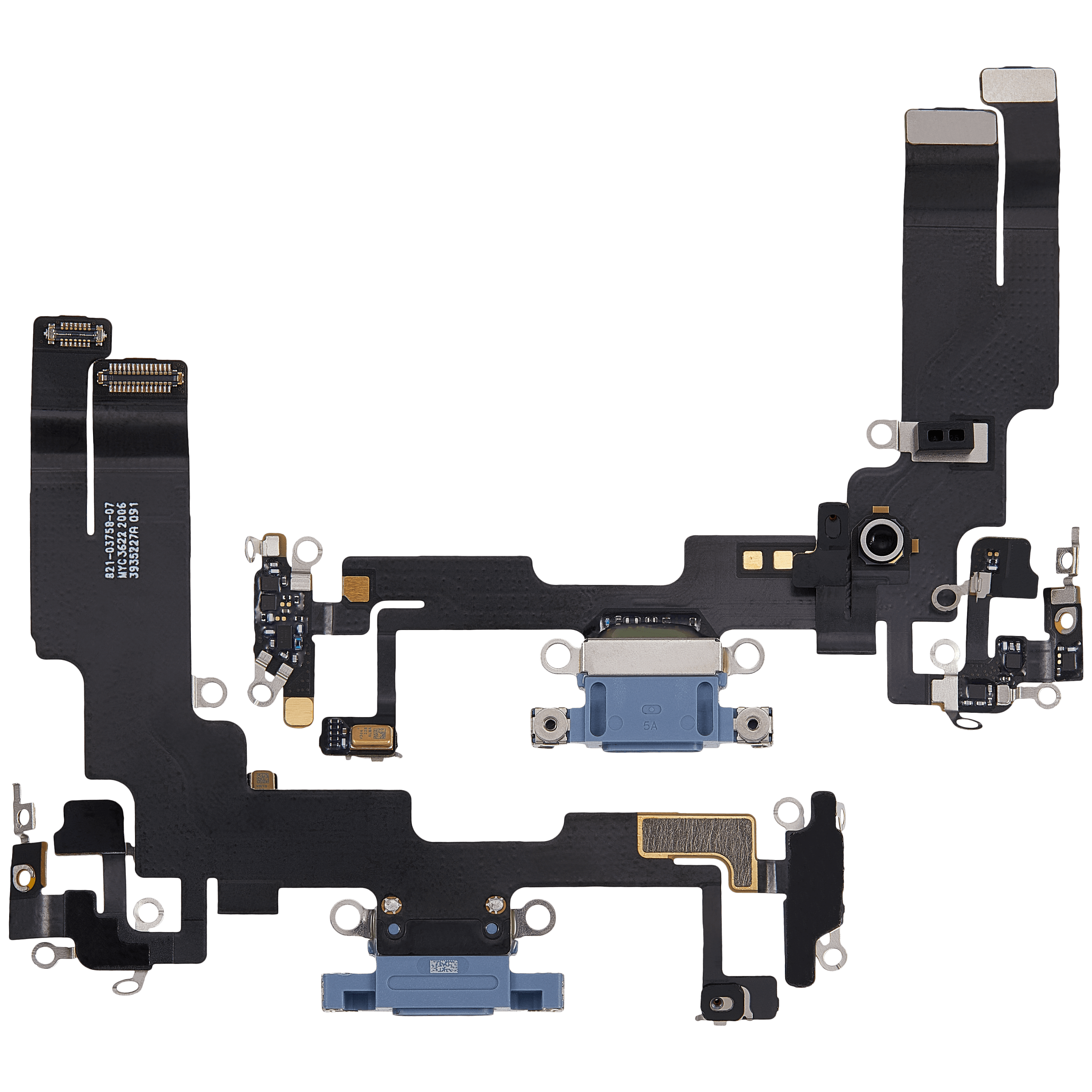 Ladebuchse Flexkabel für iPhone 14 (ausgebautes Originalteil) (Blue (Blau)) – Bild 2