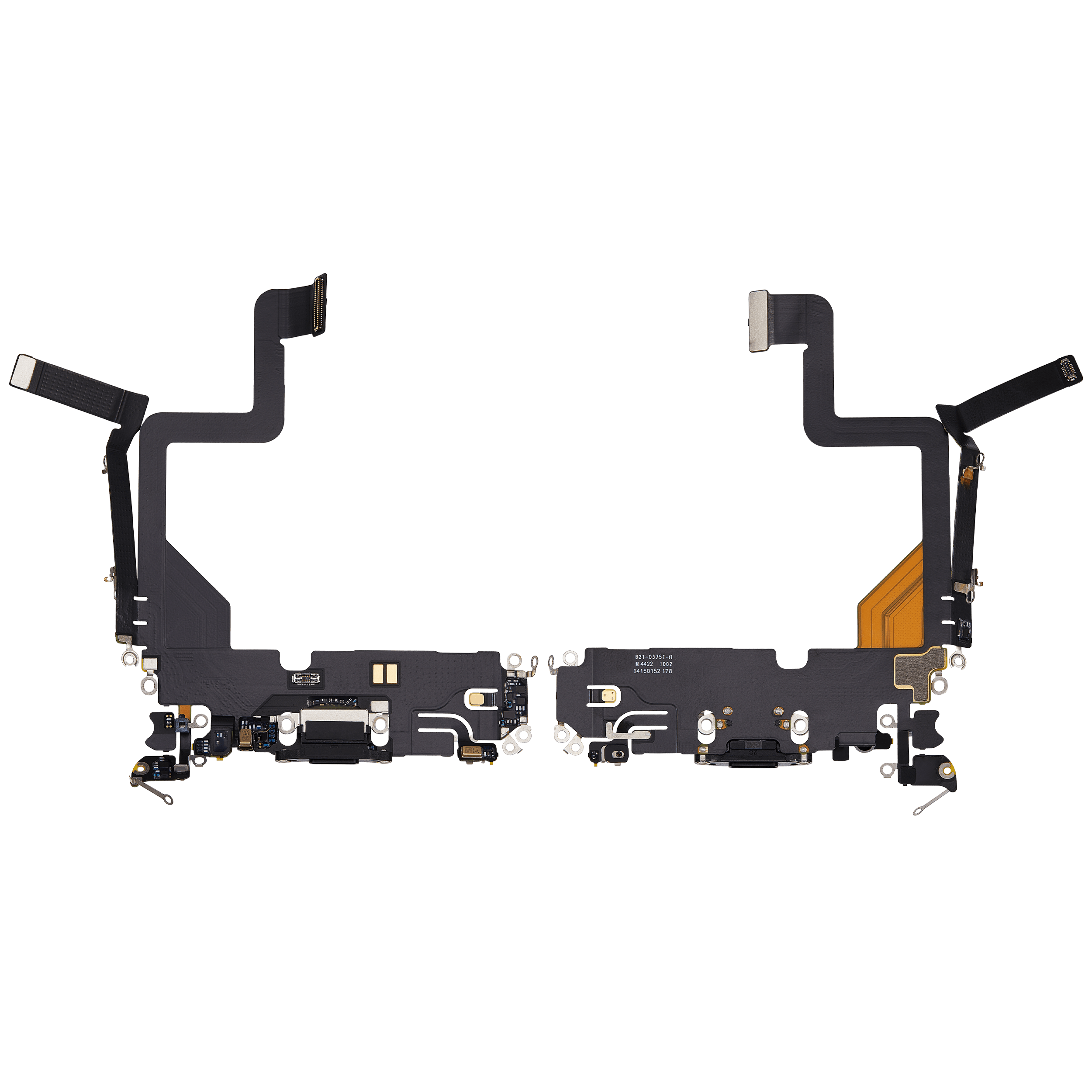 Ladebuchse Flexkabel für iPhone 14 Pro (ausgebautes Originalteil) (Space Black) – Bild 2