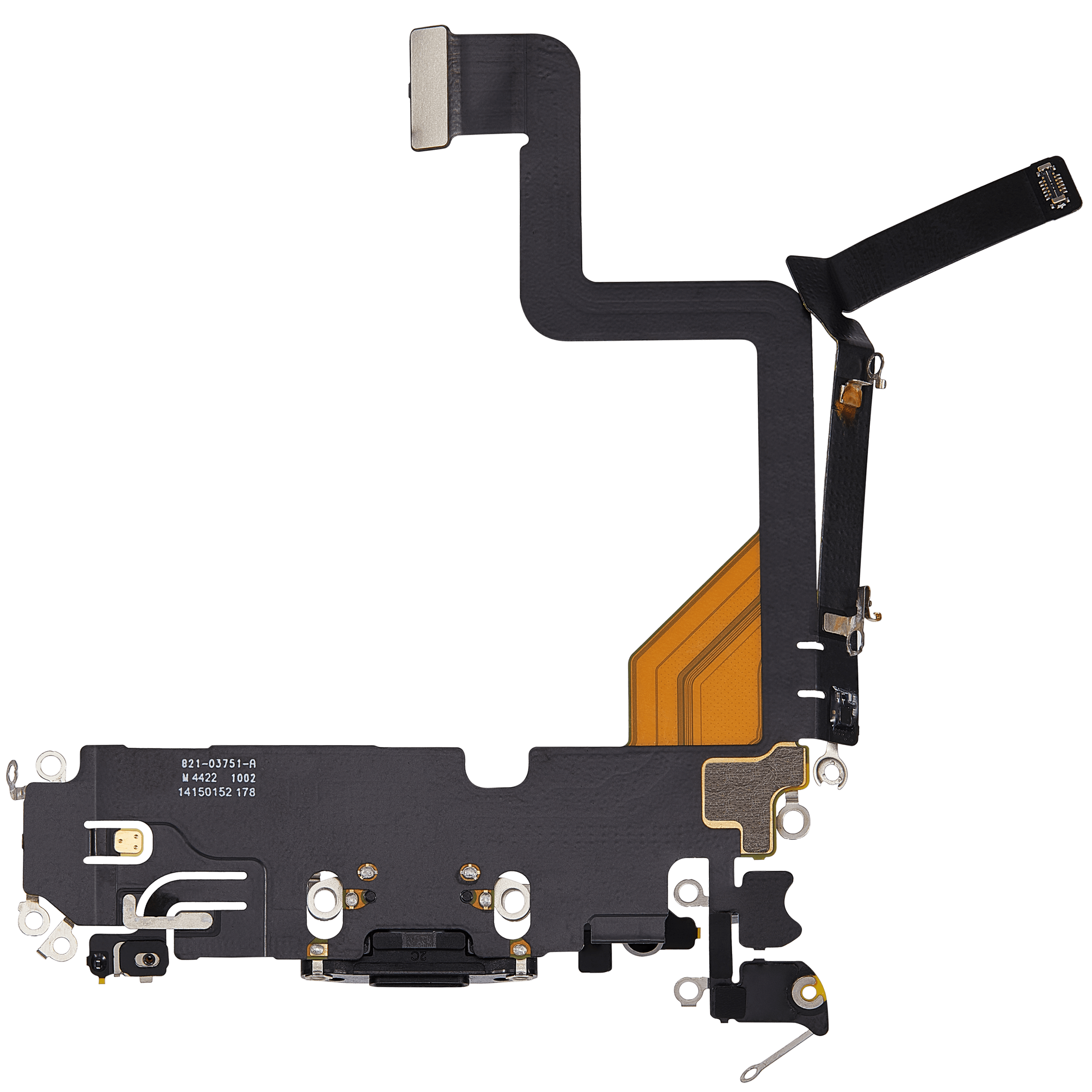 Ladebuchse Flexkabel für iPhone 14 Pro (ausgebautes Originalteil) (Space Black) – Bild 3