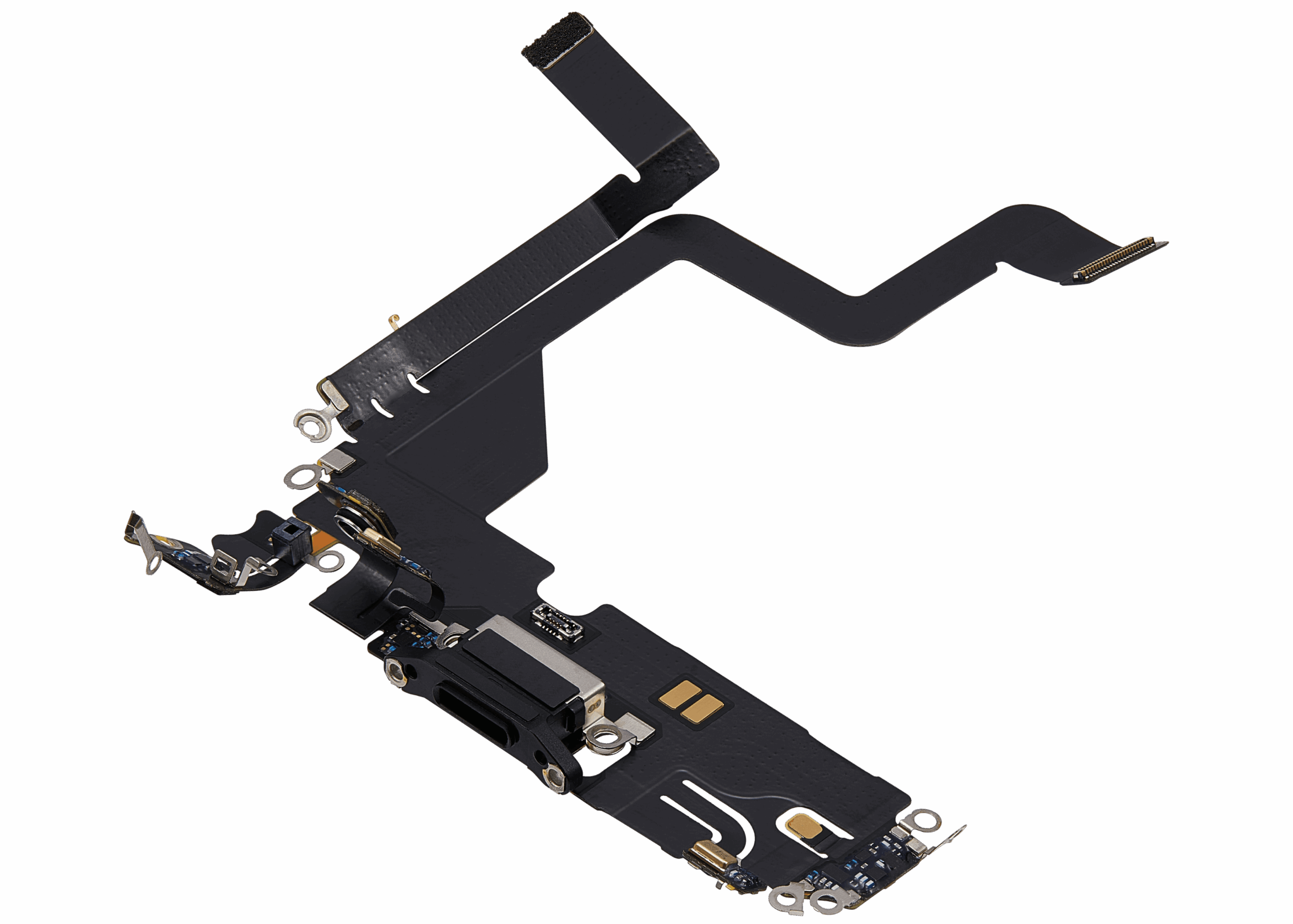 Ladebuchse Flexkabel für iPhone 14 Pro (ausgebautes Originalteil) (Space Black) – Bild 4