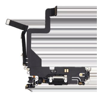 Ladebuchse Flexkabel für iPhone 14 Pro (ausgebautes Originalteil) (Space Black)
