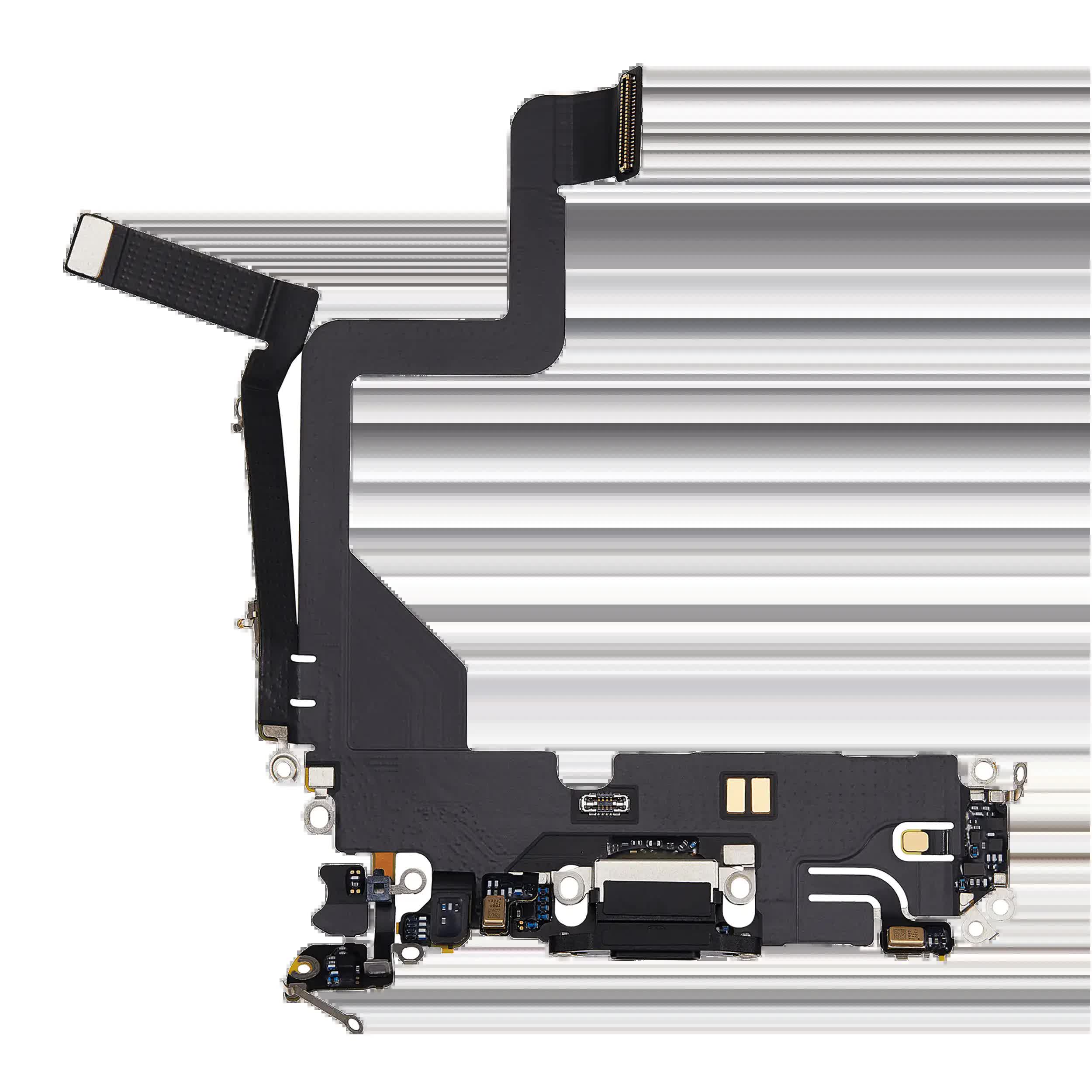 Ladebuchse Flexkabel für iPhone 14 Pro (ausgebautes Originalteil) (Space Black)