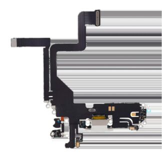 Ladebuchse Flexkabel für iPhone 14 Pro (ausgebautes Originalteil) (Silver (Silber))
