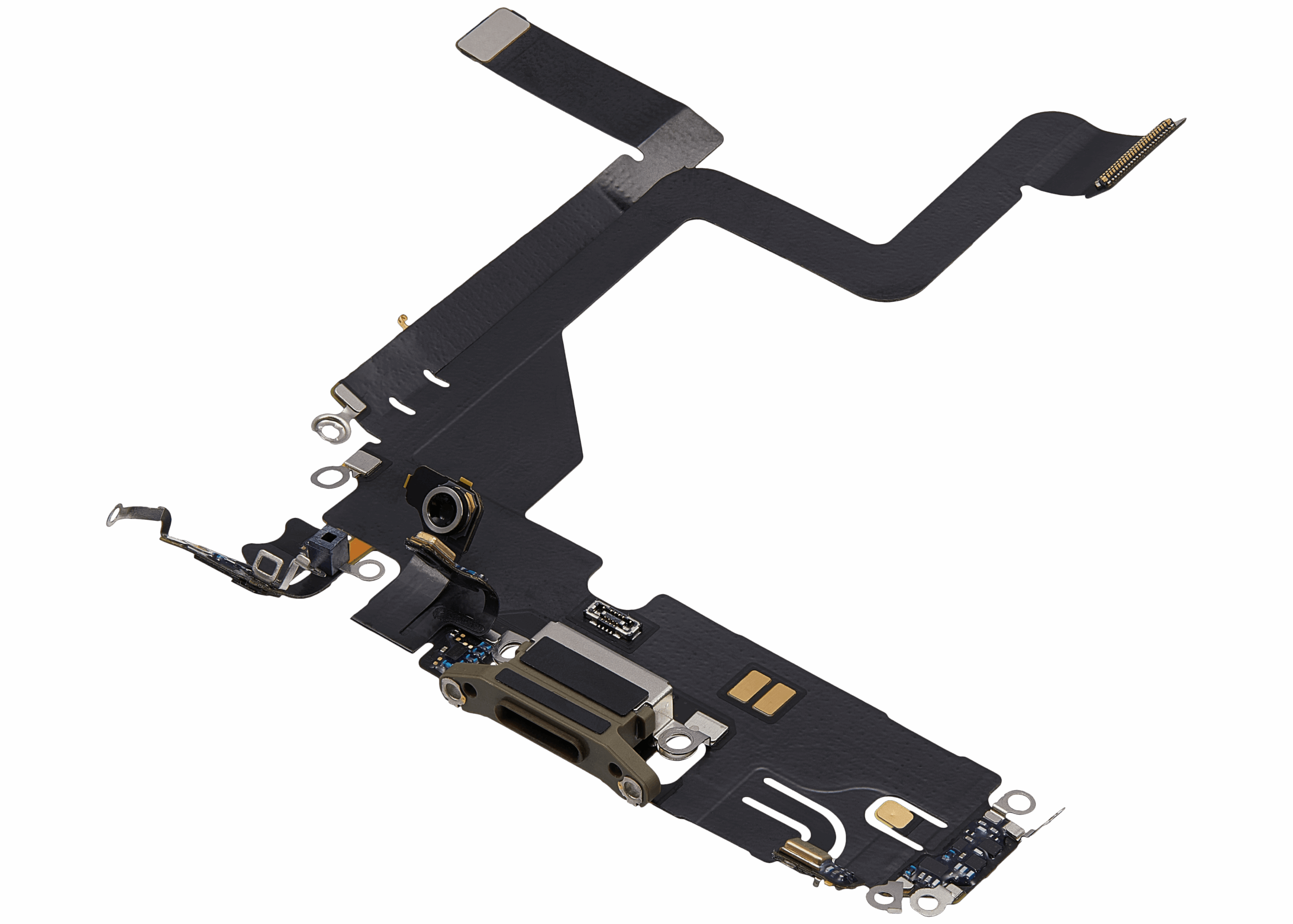 Ladebuchse Flexkabel für iPhone 14 Pro (ausgebautes Originalteil) (Gold) – Bild 4