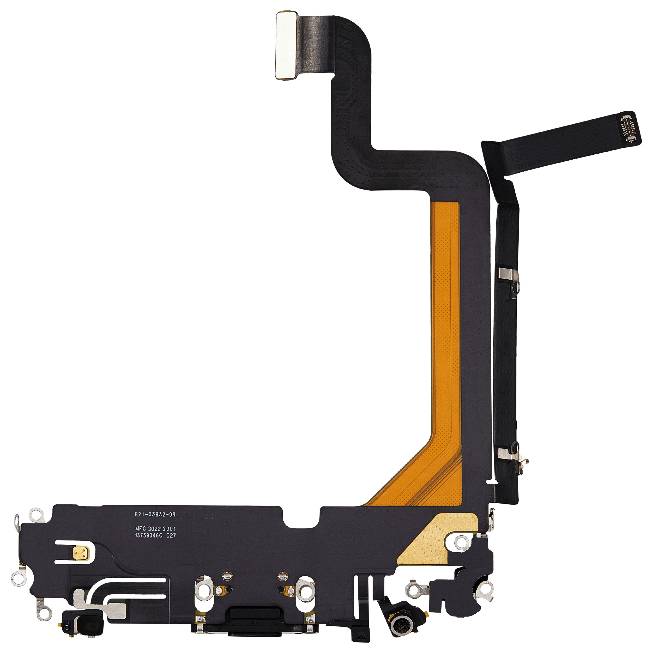 Ladebuchse Flexkabel für iPhone 14 Pro Max (ausgebautes Originalteil) (Space Black) – Bild 3