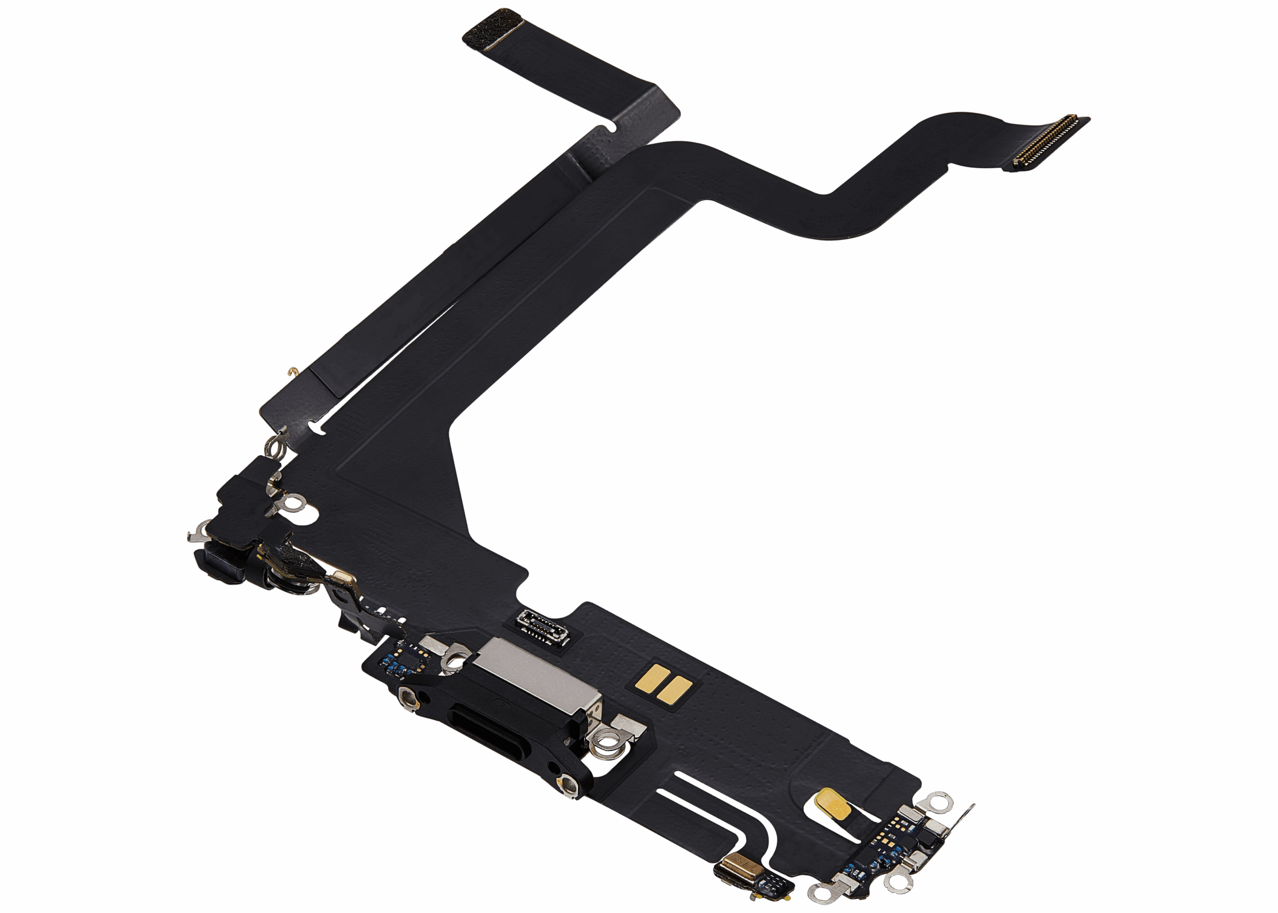Ladebuchse Flexkabel für iPhone 14 Pro Max (ausgebautes Originalteil) (Space Black) – Bild 4