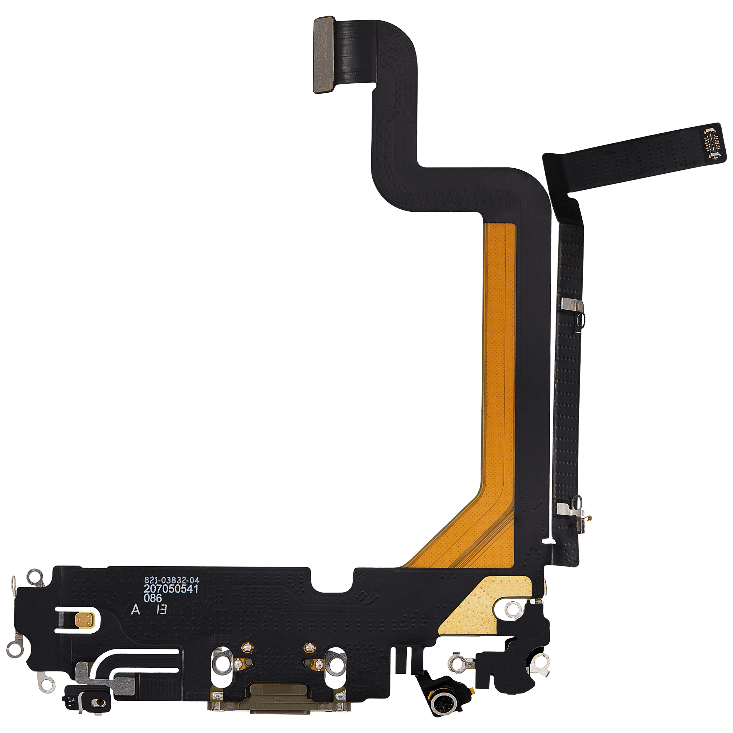 Ladebuchse Flexkabel für iPhone 14 Pro Max (ausgebautes Originalteil) (Gold) – Bild 3