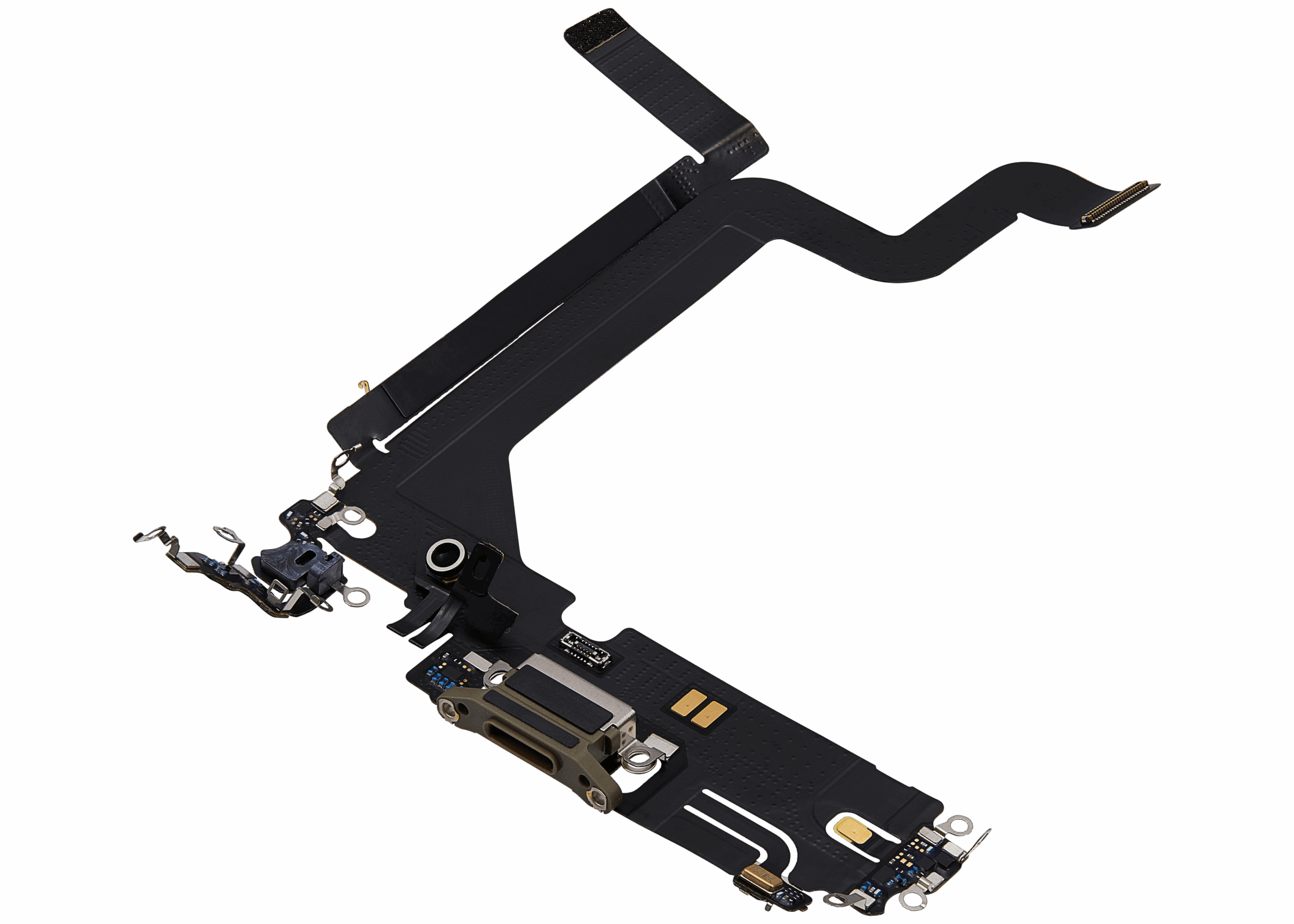 Ladebuchse Flexkabel für iPhone 14 Pro Max (ausgebautes Originalteil) (Gold) – Bild 4
