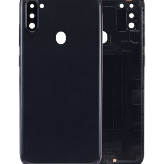 Rückdeckel mit Kameraglas für Samsung Galaxy A11 (A115 / 2020) (International Version) (Aftermarket Plus) (Black (Schwarz))