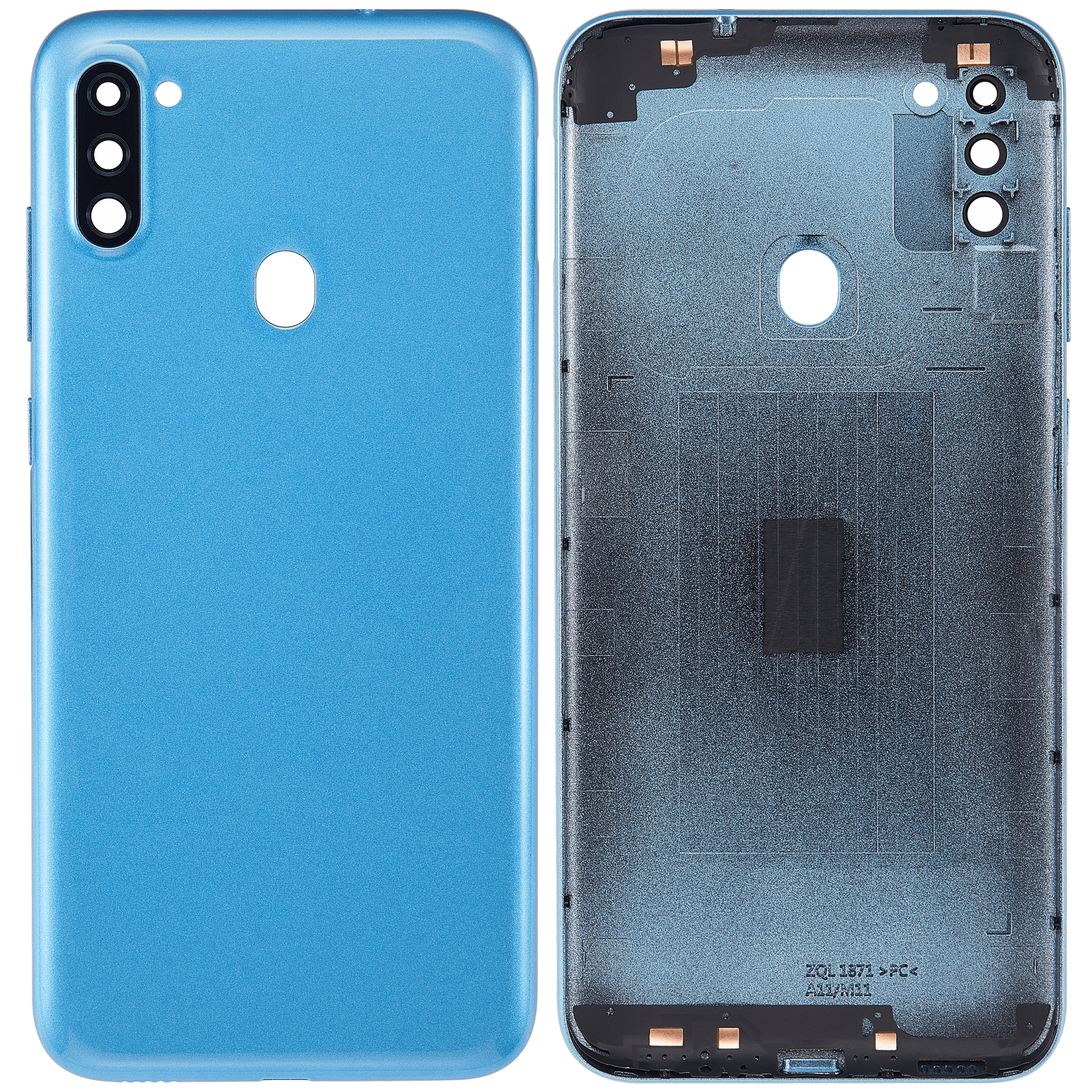Rückdeckel mit Kameraglas für Samsung Galaxy A11 (A115 / 2020) (International Version) (Aftermarket Plus) (Blue (Blau)) – Bild 2