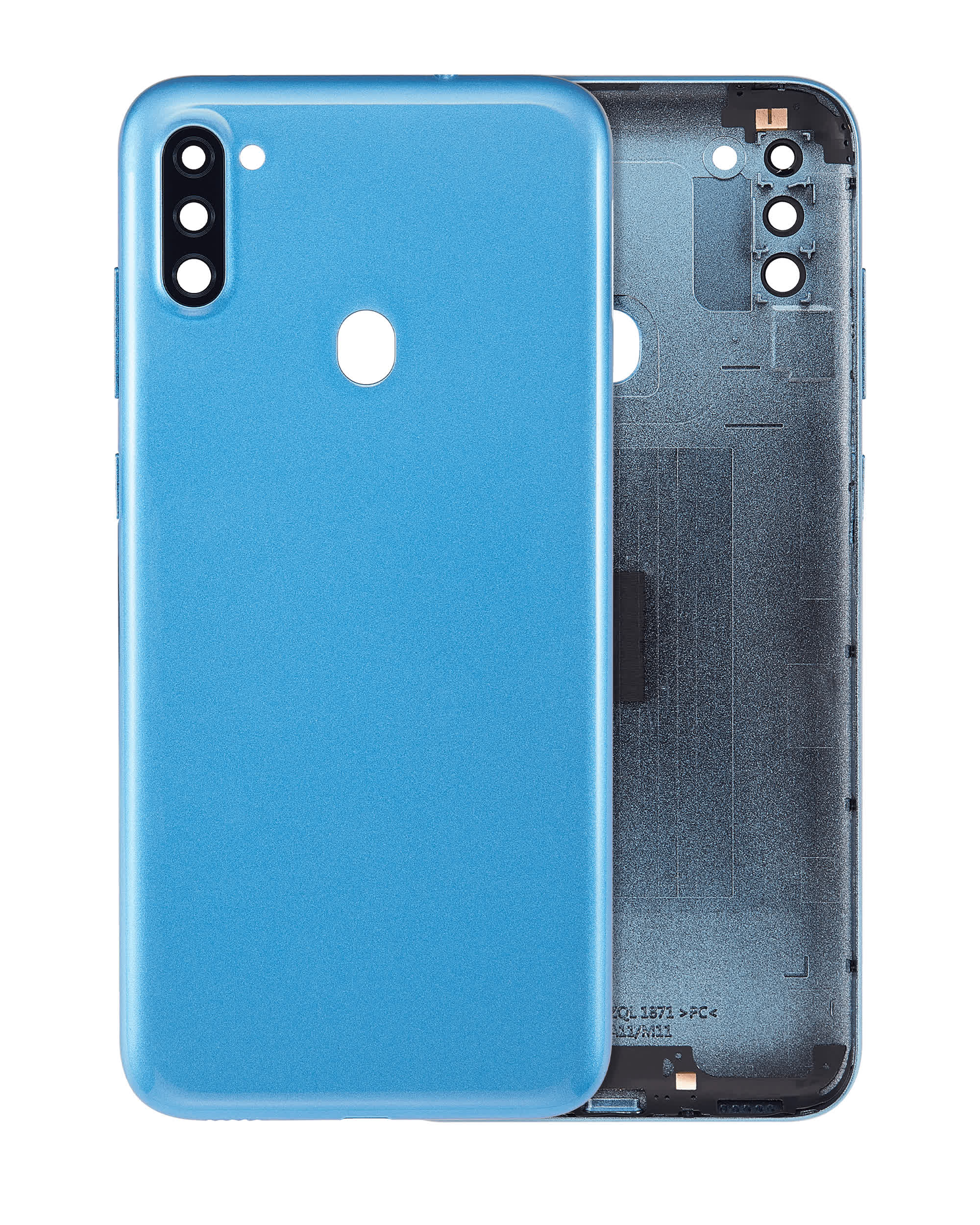 Rückdeckel mit Kameraglas für Samsung Galaxy A11 (A115 / 2020) (International Version) (Aftermarket Plus) (Blue (Blau))