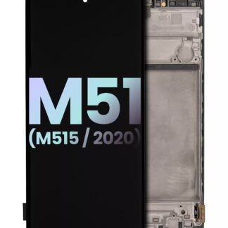 OLED Display mit Rahmen für Samsung Galaxy M51 (M515 / 2020) (Service Pack) (Celestial Black)