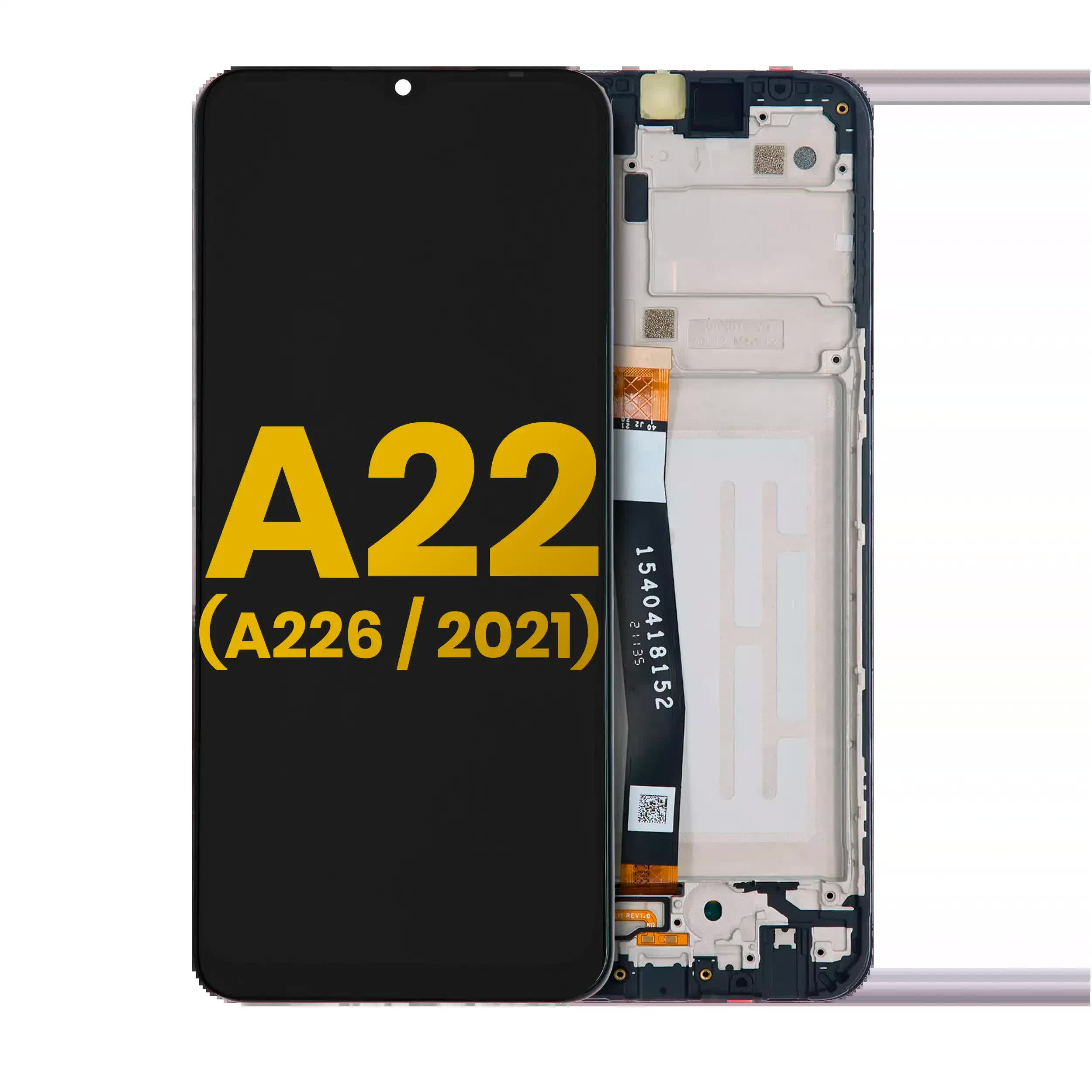 LCD Display mit Rahmen für Samsung A22 5G (A226 / 2021) (professionell aufgearbeitet)