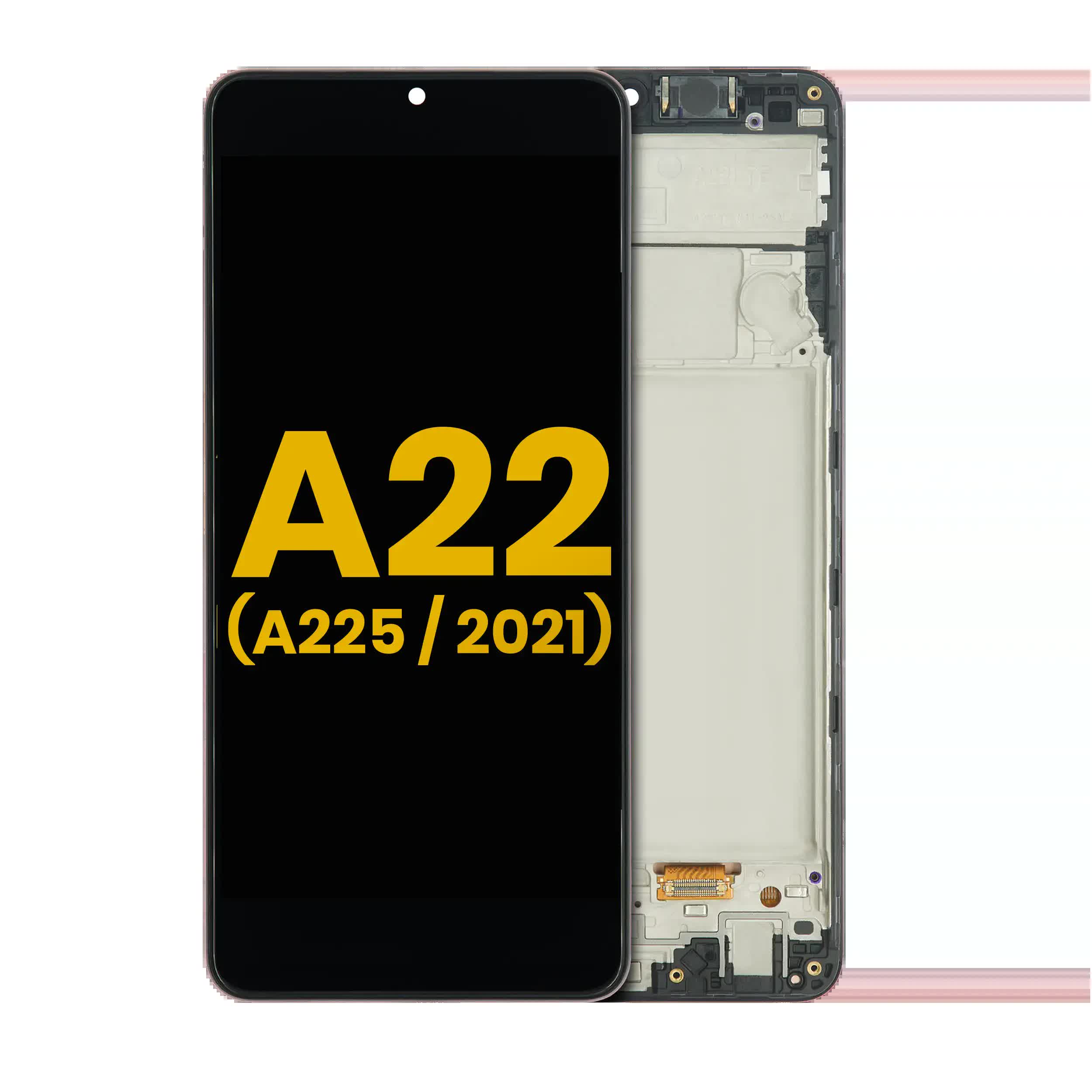 OLED Display mit Rahmen für Samsung Galaxy A22 4G (A225 / 2021) (professionell aufgearbeitet)