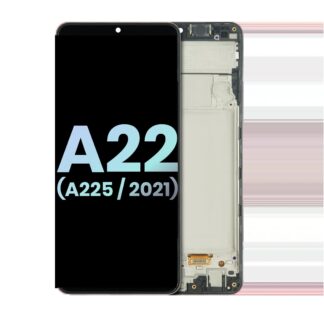 OLED Display mit Rahmen für Samsung Galaxy A22 4G (A225 / 2021) (Service Pack)