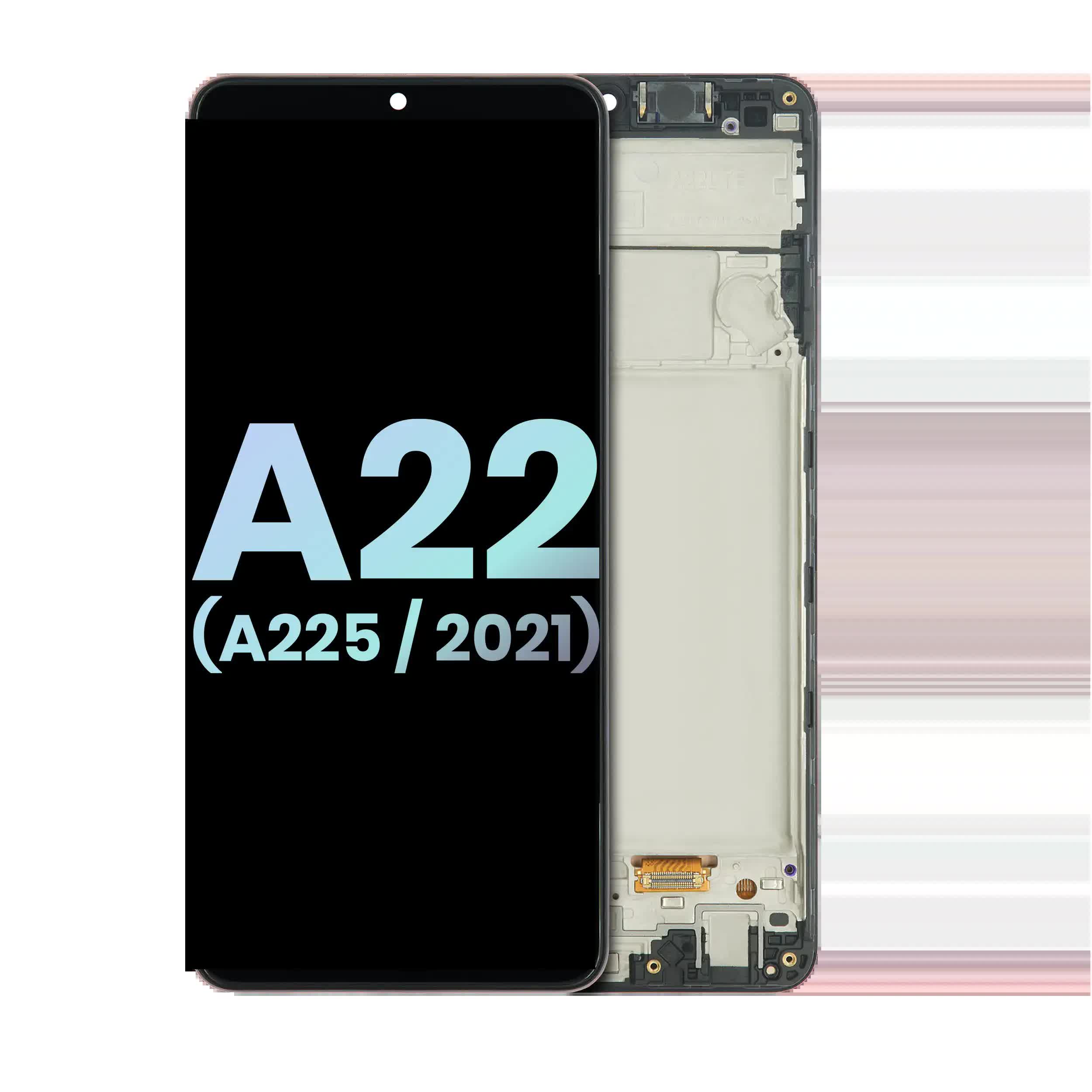 OLED Display mit Rahmen für Samsung Galaxy A22 4G (A225 / 2021) (Service Pack)