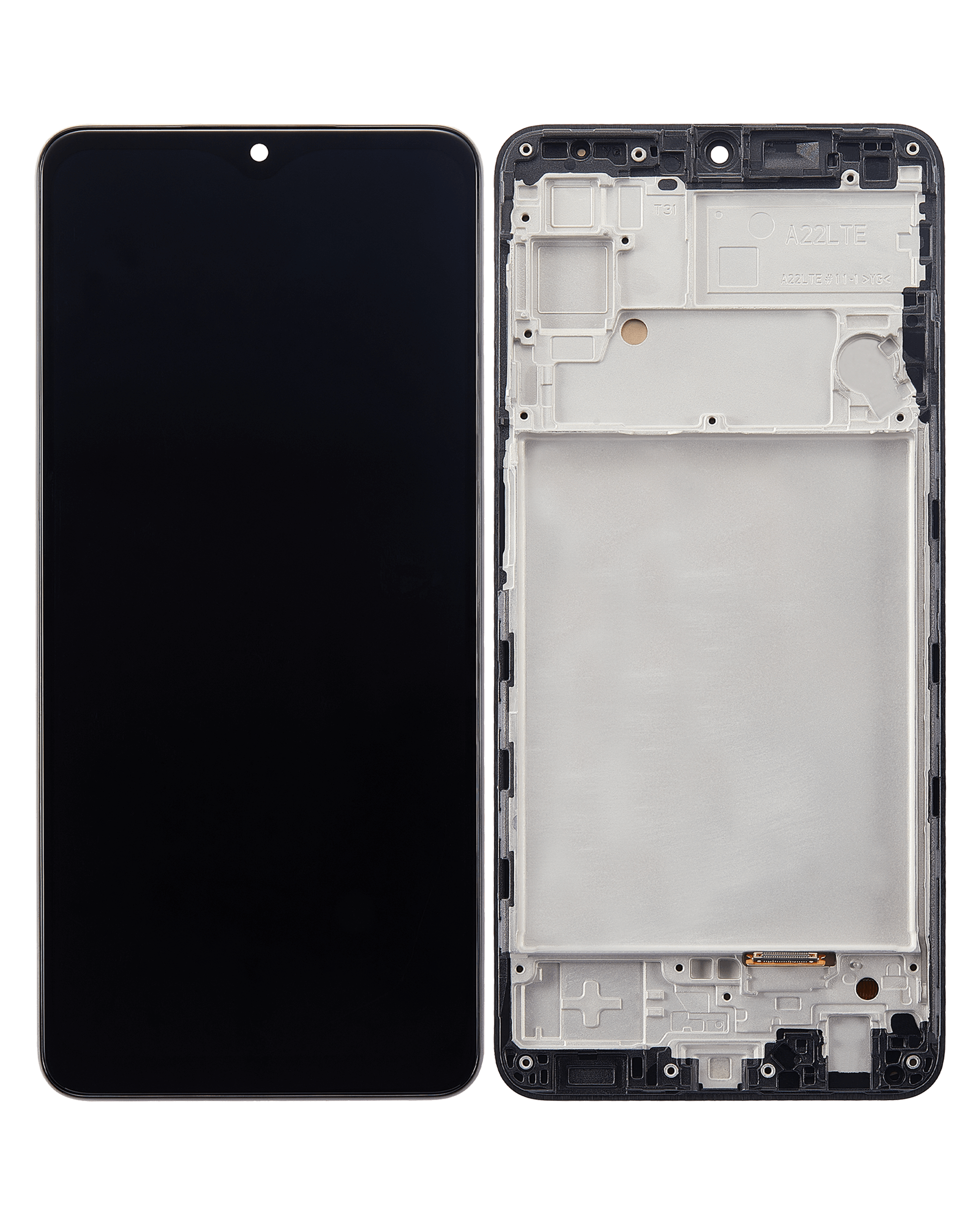 LCD Display mit Rahmen (ohne Fingerabdrucksensor) für Samsung Galaxy A22 4G (A225 / 2021) (Aftermarket: Incell) – Bild 2