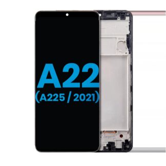 LCD Display mit Rahmen (ohne Fingerabdrucksensor) für Samsung Galaxy A22 4G (A225 / 2021) (Aftermarket: Incell)