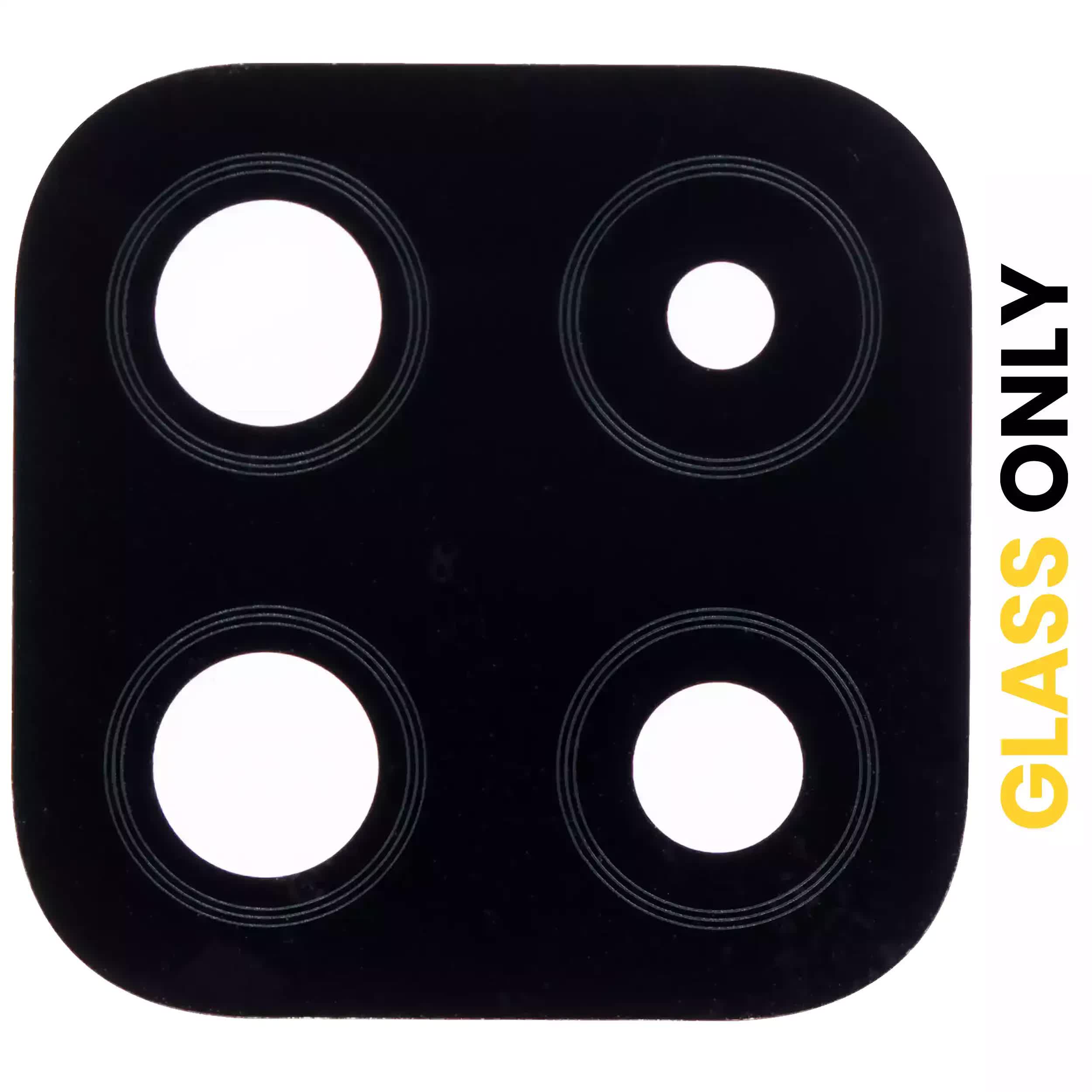 Rückkamera-Glas (nur Glas) mit Klebefolie für Samsung Galaxy A22 5G (A226 / 2021) (Black (Schwarz))