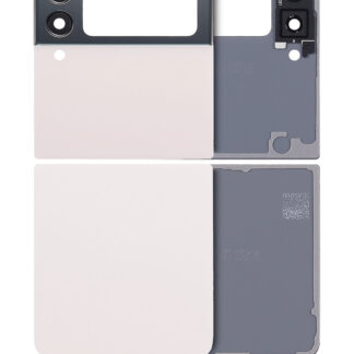 oben und unten Rückdeckelglas mit Kameraglas für Samsung Galaxy Z Flip 3 5G (Aftermarket Plus) (White (Weiß))