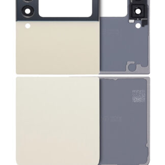 oben und unten Rückdeckelglas mit Kameraglas für Samsung Galaxy Z Flip 3 5G (Aftermarket Plus) (Cream)