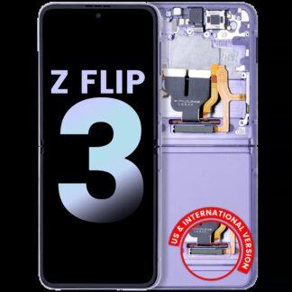 Inner OLED Display mit Rahmen für Samsung Galaxy Z Flip 3 5G (US & International) (Service Pack) (Lavender)