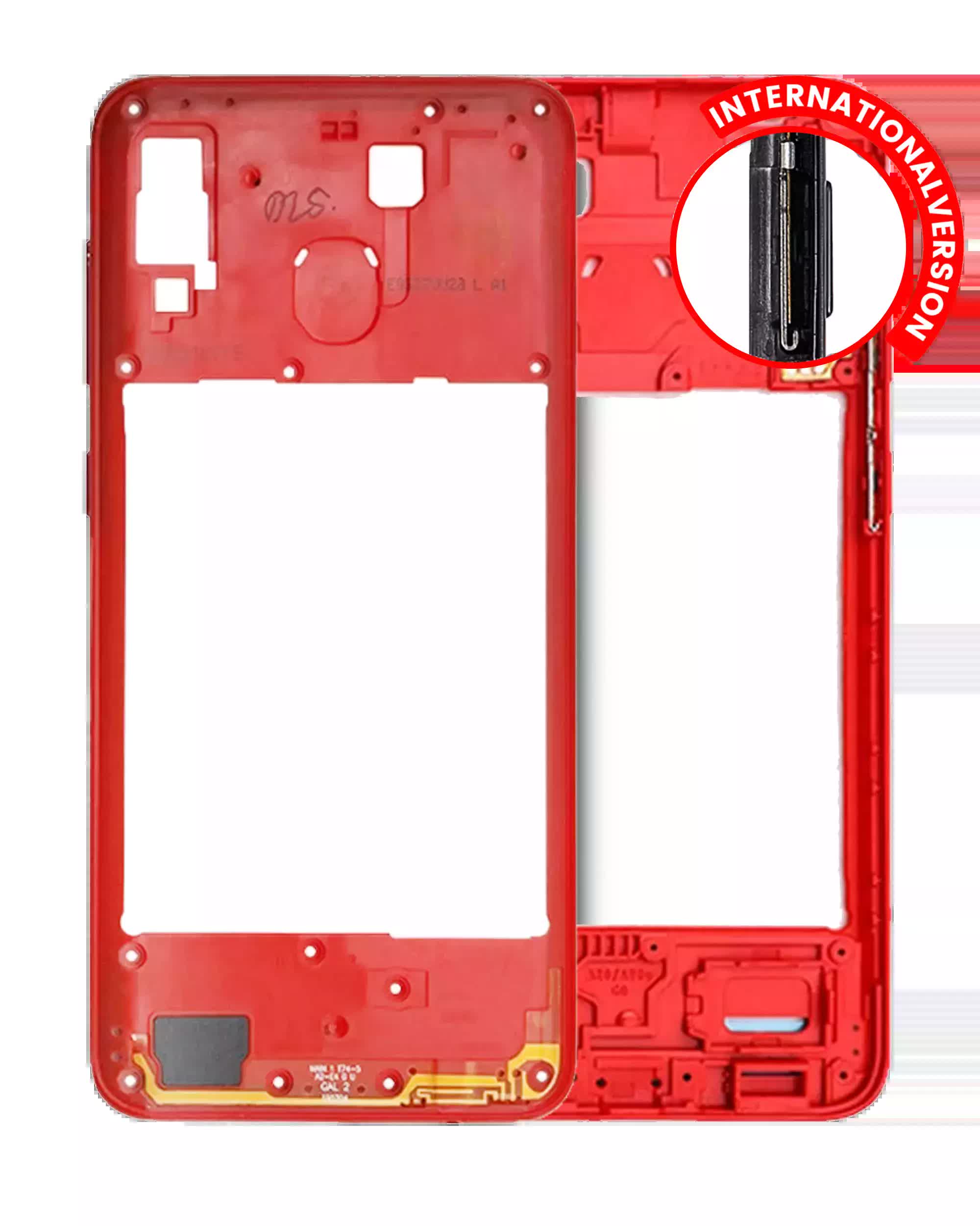 Mittelrahmen für Samsung Galaxy A20 (A205 / 2019) (International Version) (Red (Rot))