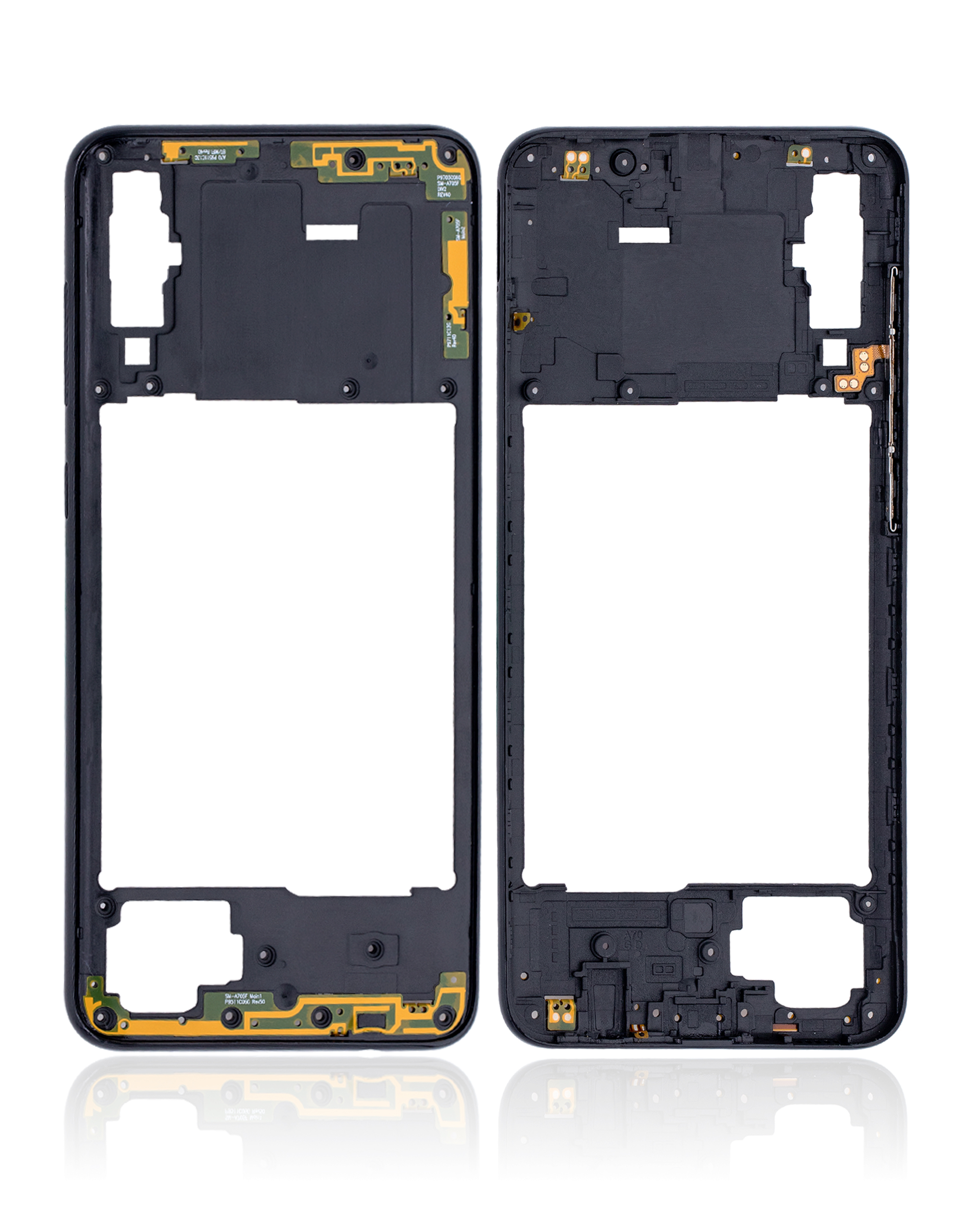 Mittelrahmen für Samsung Galaxy A70 (A705 / 2019) (Aftermarket Plus) (Black (Schwarz)) – Bild 2