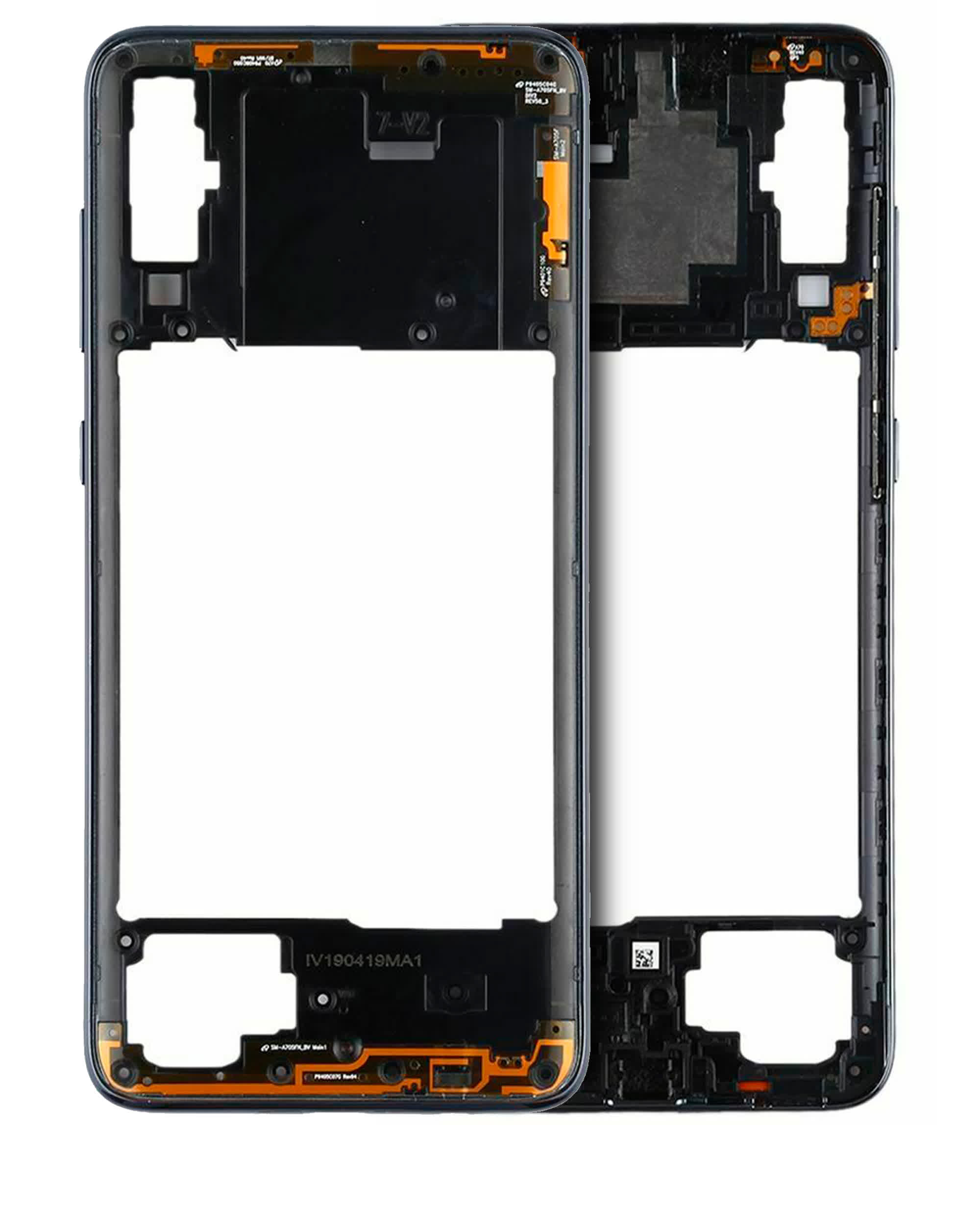 Mittelrahmen für Samsung Galaxy A70 (A705 / 2019) (Aftermarket Plus) (Black (Schwarz))