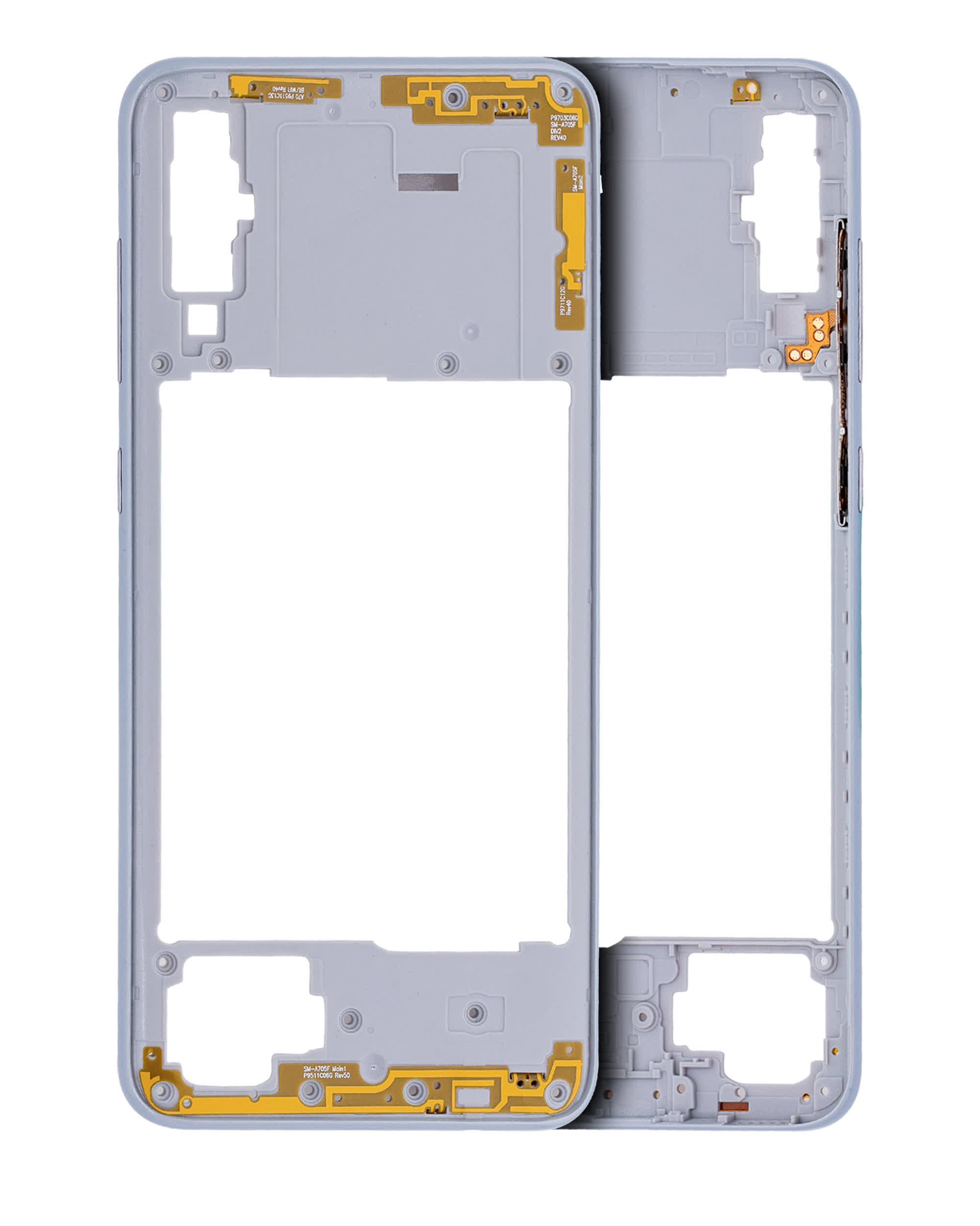 Mittelrahmen für Samsung Galaxy A70 (A705 / 2019) (Aftermarket Plus) (White (Weiß))