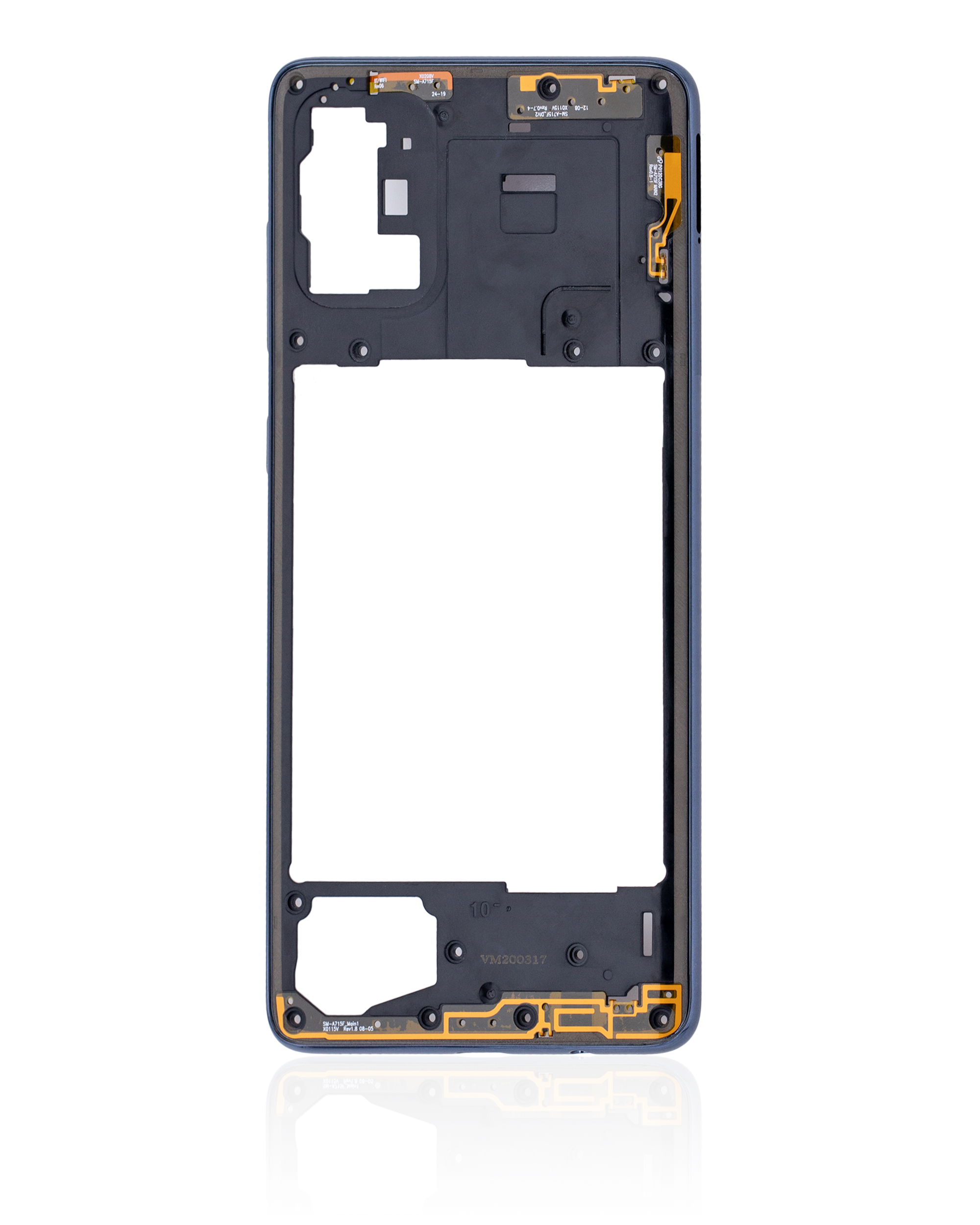 Mittelrahmen für Samsung Galaxy A71 (A715 / 2020) (Aftermarket Plus) (Prism Crush Black) – Bild 3