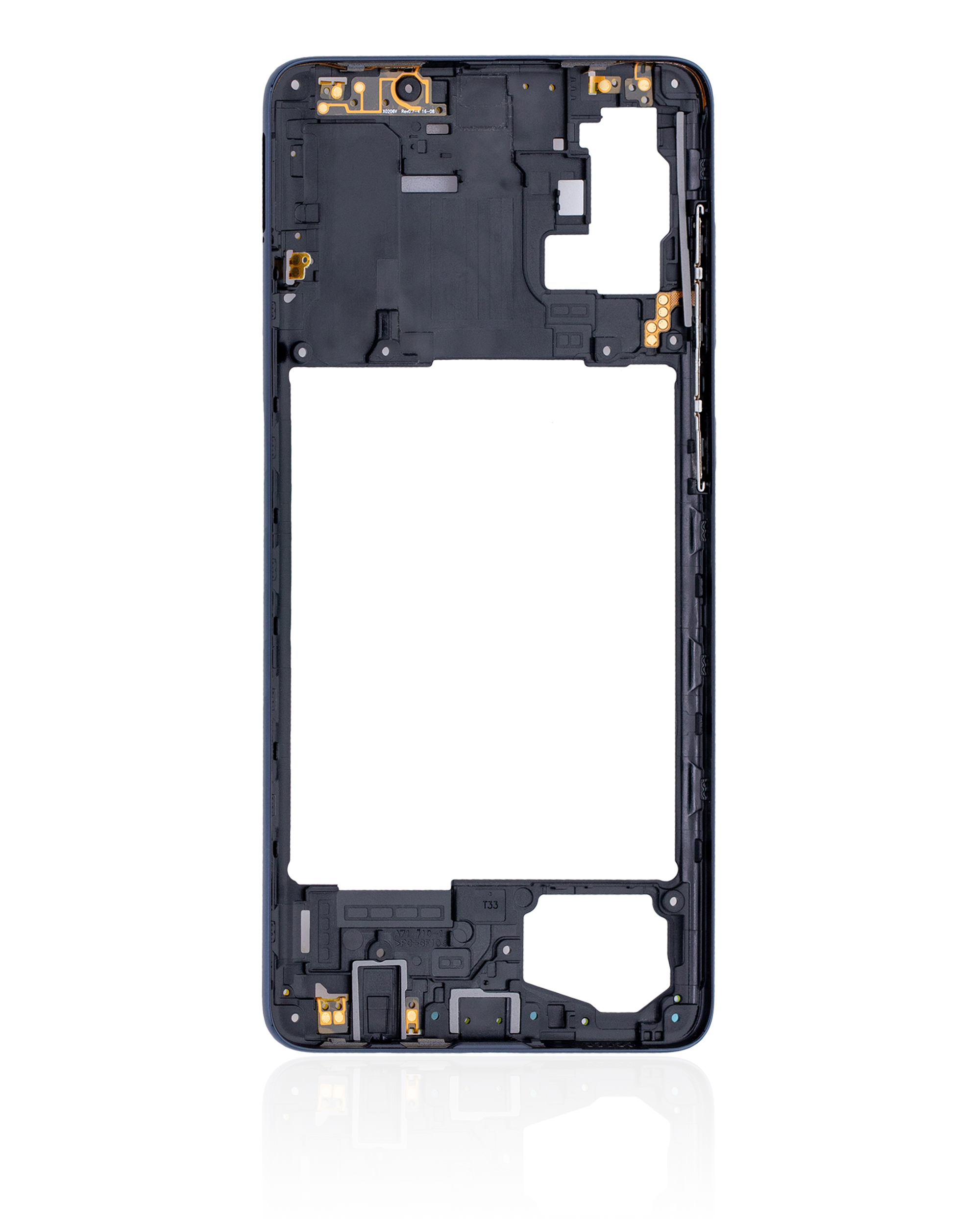 Mittelrahmen für Samsung Galaxy A71 (A715 / 2020) (Aftermarket Plus) (Prism Crush Black) – Bild 4
