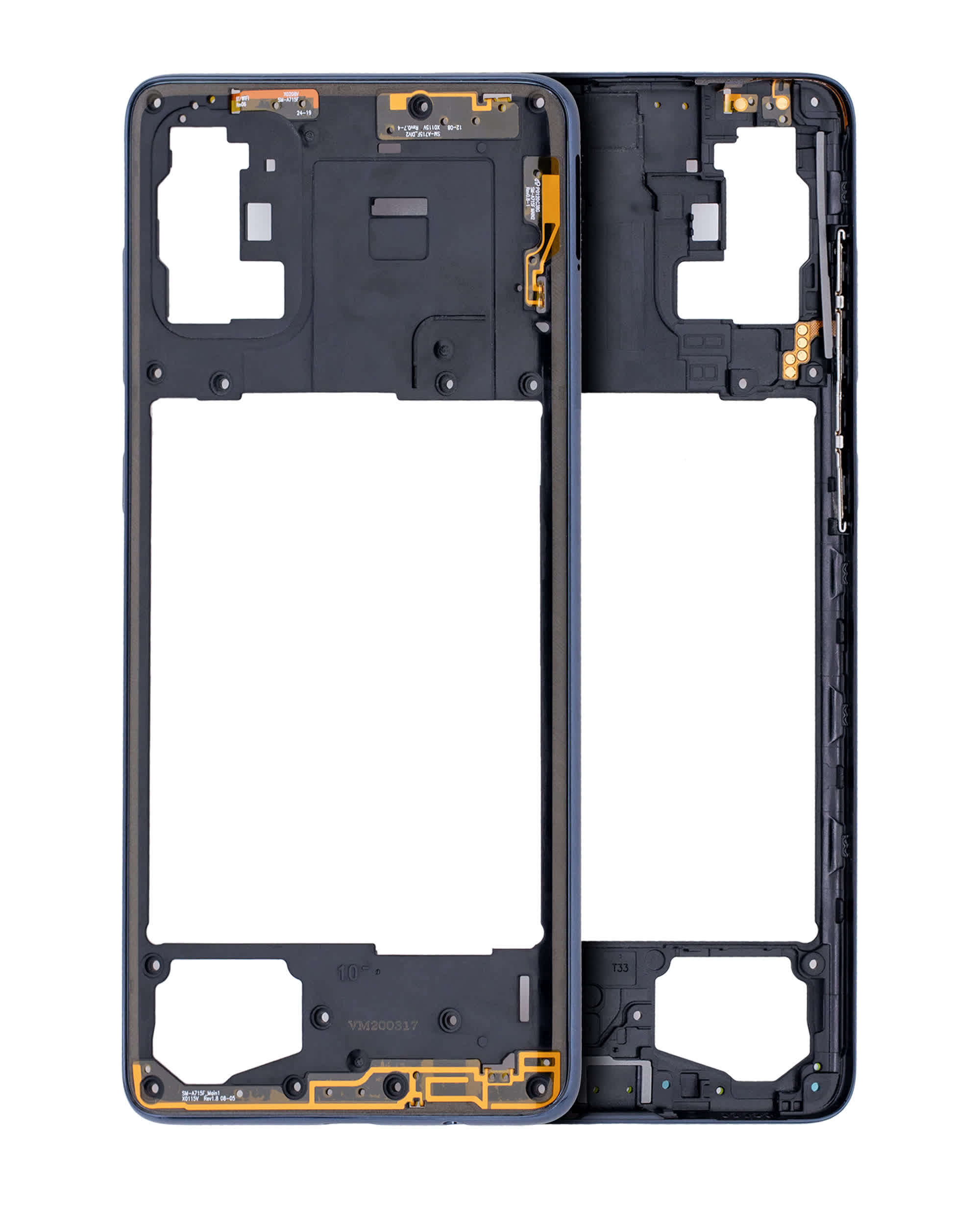 Mittelrahmen für Samsung Galaxy A71 (A715 / 2020) (Aftermarket Plus) (Prism Crush Black)