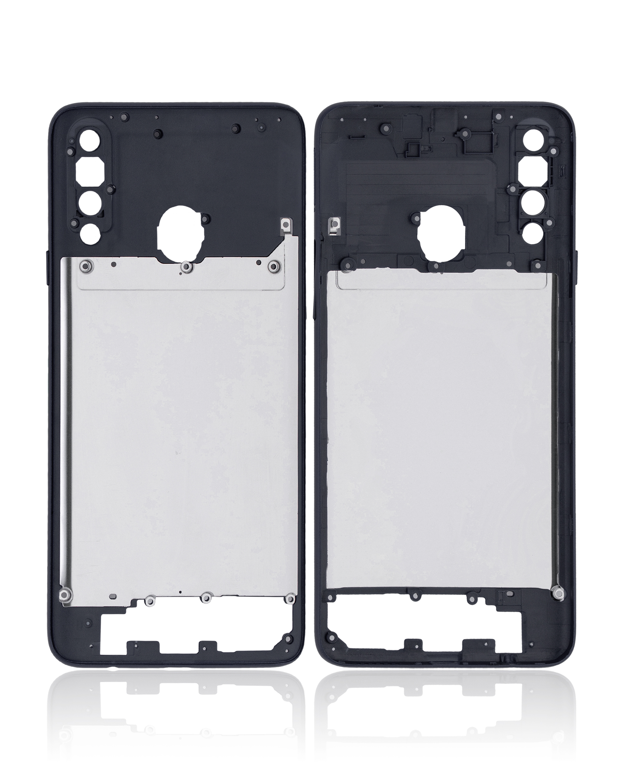 Mittelrahmen für Samsung Galaxy A20S (A207 / 2019) (Aftermarket Plus) (Black (Schwarz)) – Bild 2