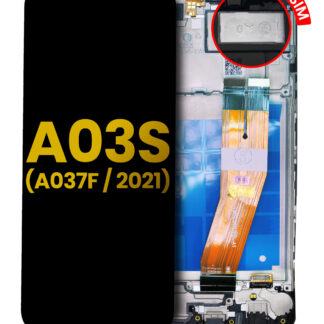 LCD Display mit Rahmen für Samsung Galaxy A03s (A037F / 2021) (Dual Sim) (Micro USB Rahmen) (professionell aufgearbeitet)