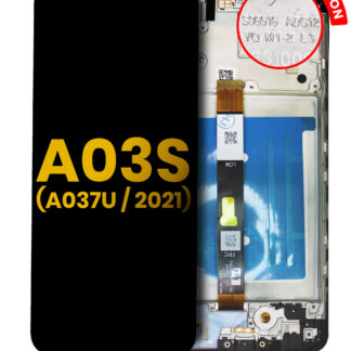 LCD Display mit Rahmen für Samsung Galaxy A03s (A037U / 2021) (US-Version) (professionell aufgearbeitet)