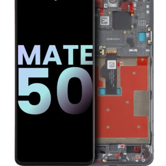 OLED Display mit Rahmen für Huawei Mate 50 (Original) (Black (Schwarz))
