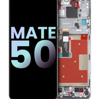 OLED Display mit Rahmen für Huawei Mate 50 (Original) (Silver (Silber))