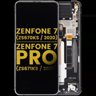 OLED Display ohne Rahmen für Asus ZenFone 7 (ZS670KS / 2020) / ZenFone 7 Pro (ZS671KS / 2020) (professionell aufgearbeitet) (Black (Schwarz))