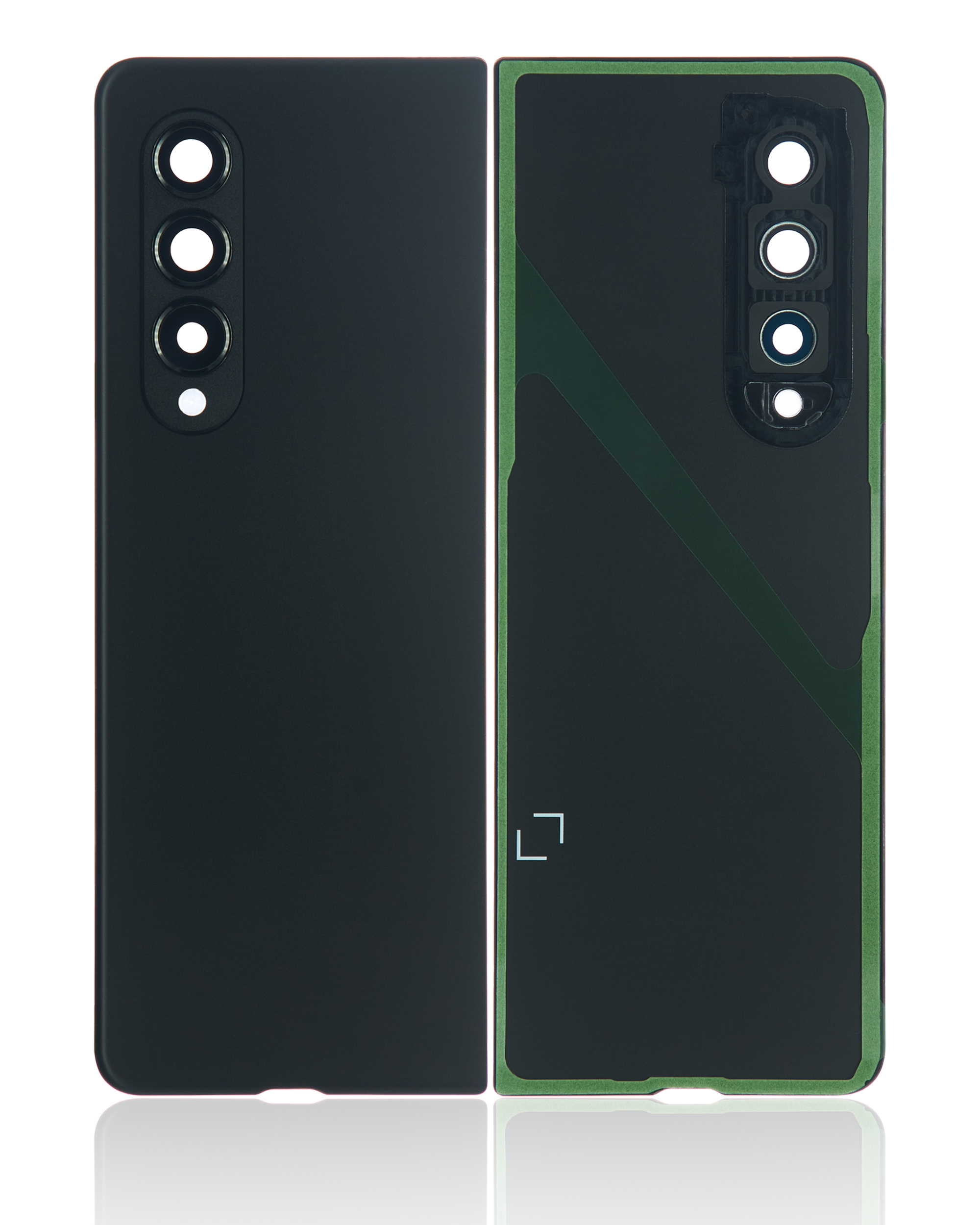 Rückdeckelglas mit Kameraglas für Samsung Galaxy Z Fold 3 5G (Premium) (Phantom Black) – Bild 2