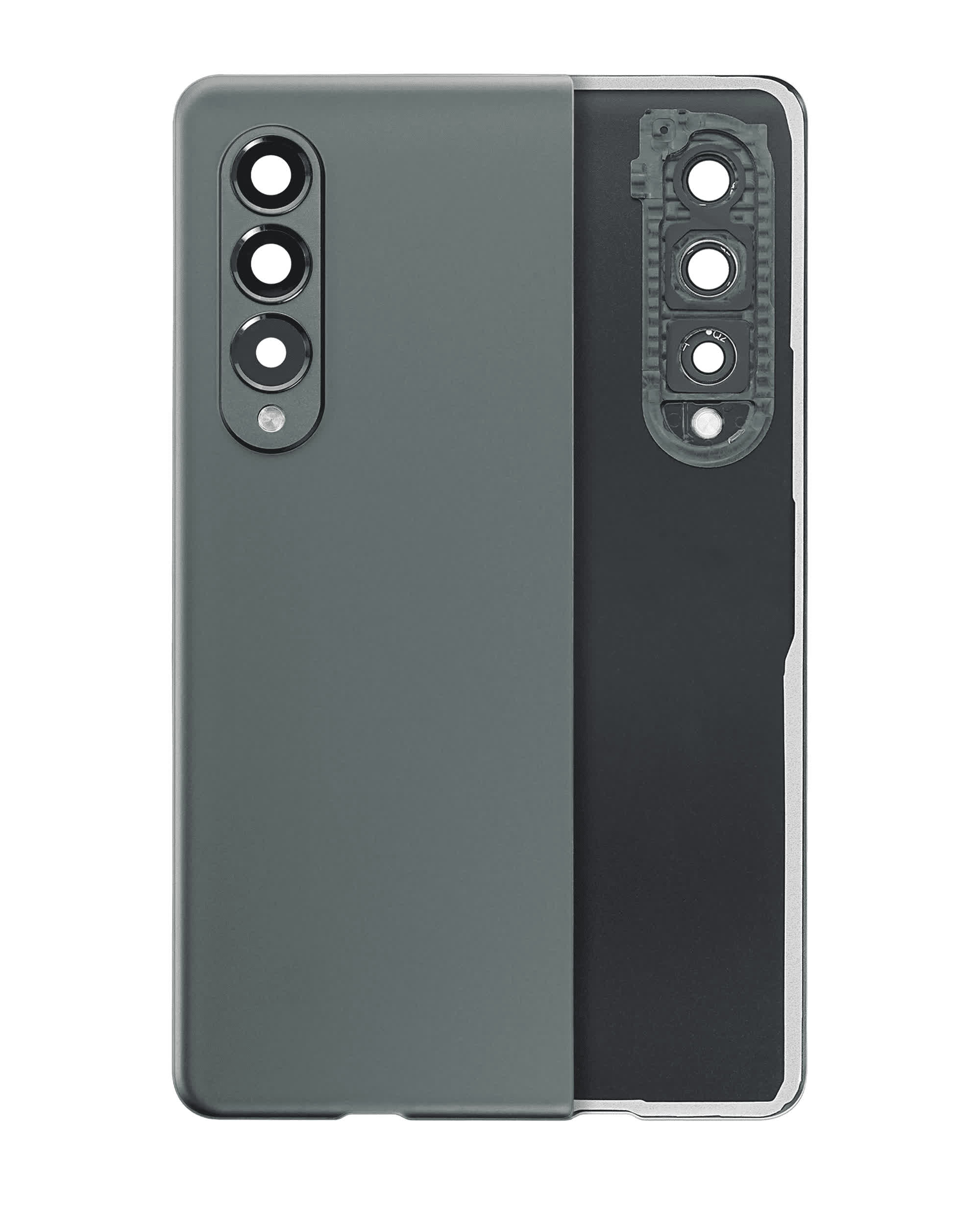 Rückdeckelglas mit Kameraglas für Samsung Galaxy Z Fold 3 5G (Aftermarket Plus) (Phantom Green)
